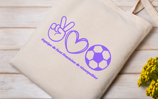 Tote bag personnalisé avec transfert sérigraphique