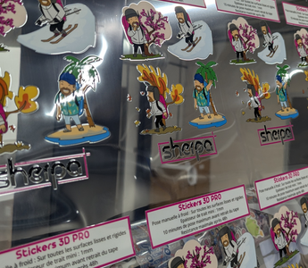 échantillon stickers 3D PRO par Sherpa Transfert