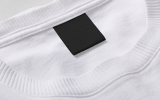 Etiquette de col textile