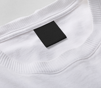 Etiquette de col textile