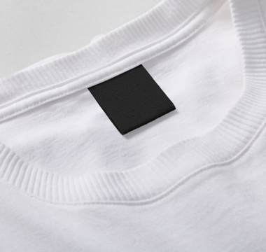 Etiquette de col textile