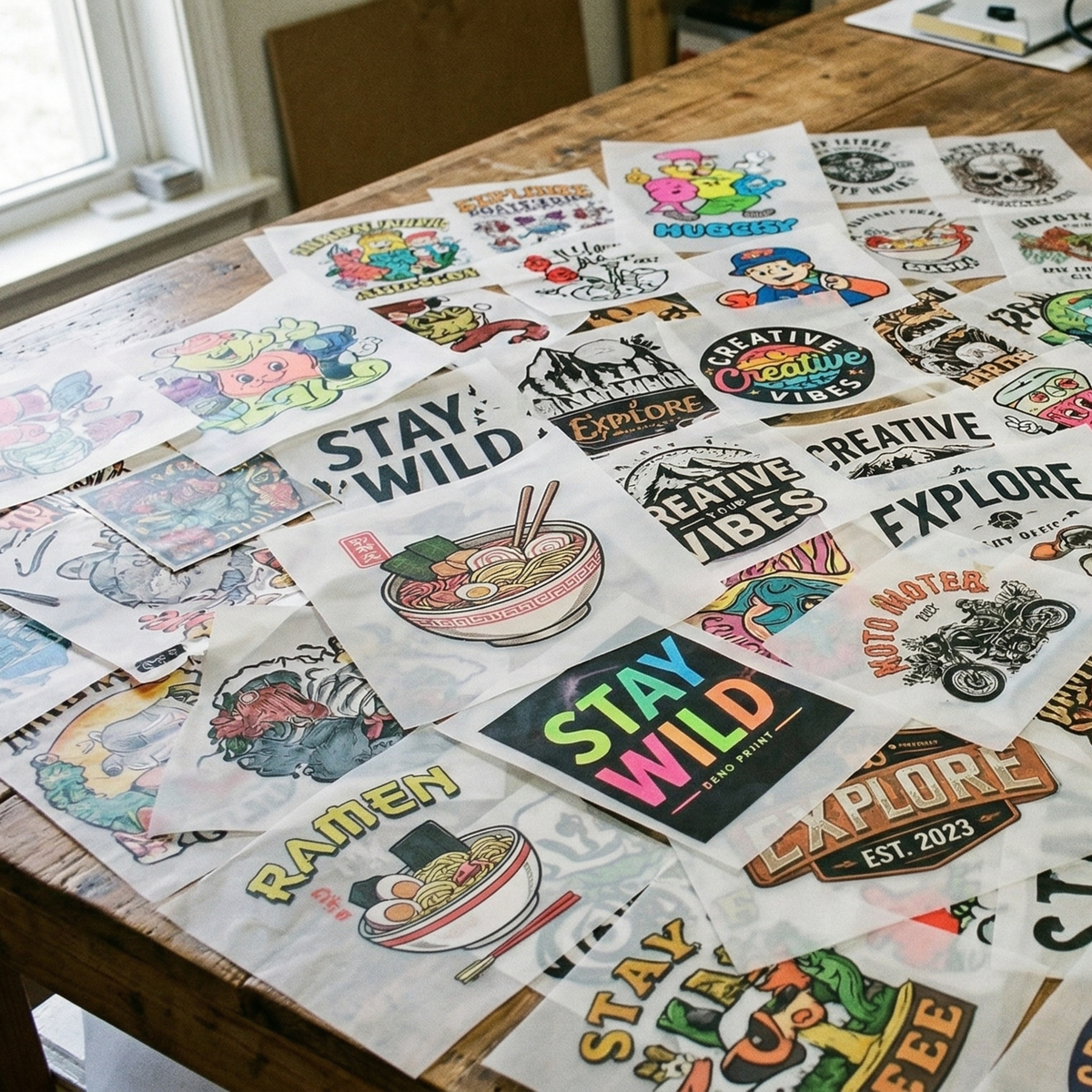 Transfert textile – DTF, sérigraphie, sublimation pour professionnels