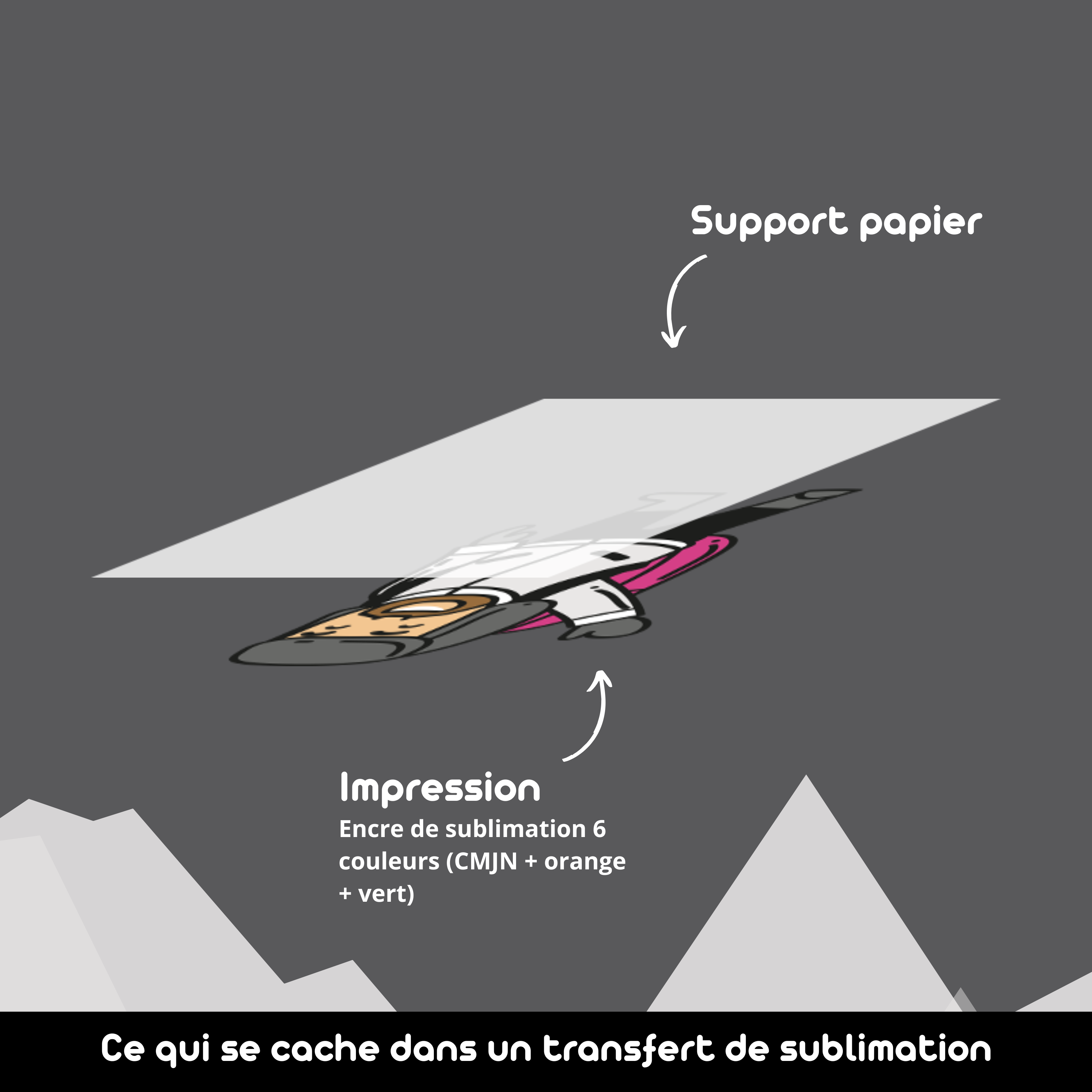 Transfert de sublimation textile en planche