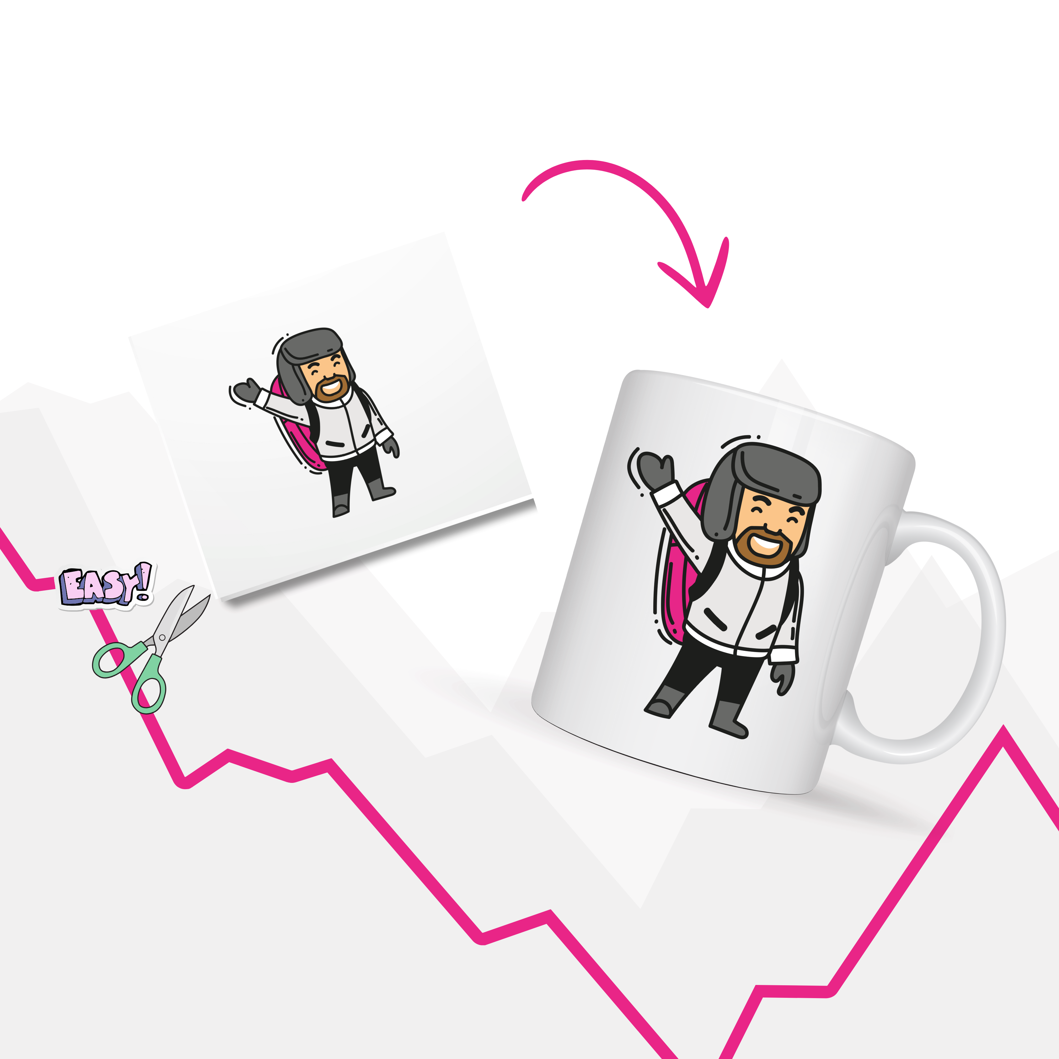 Transfert de sublimation objet en planche