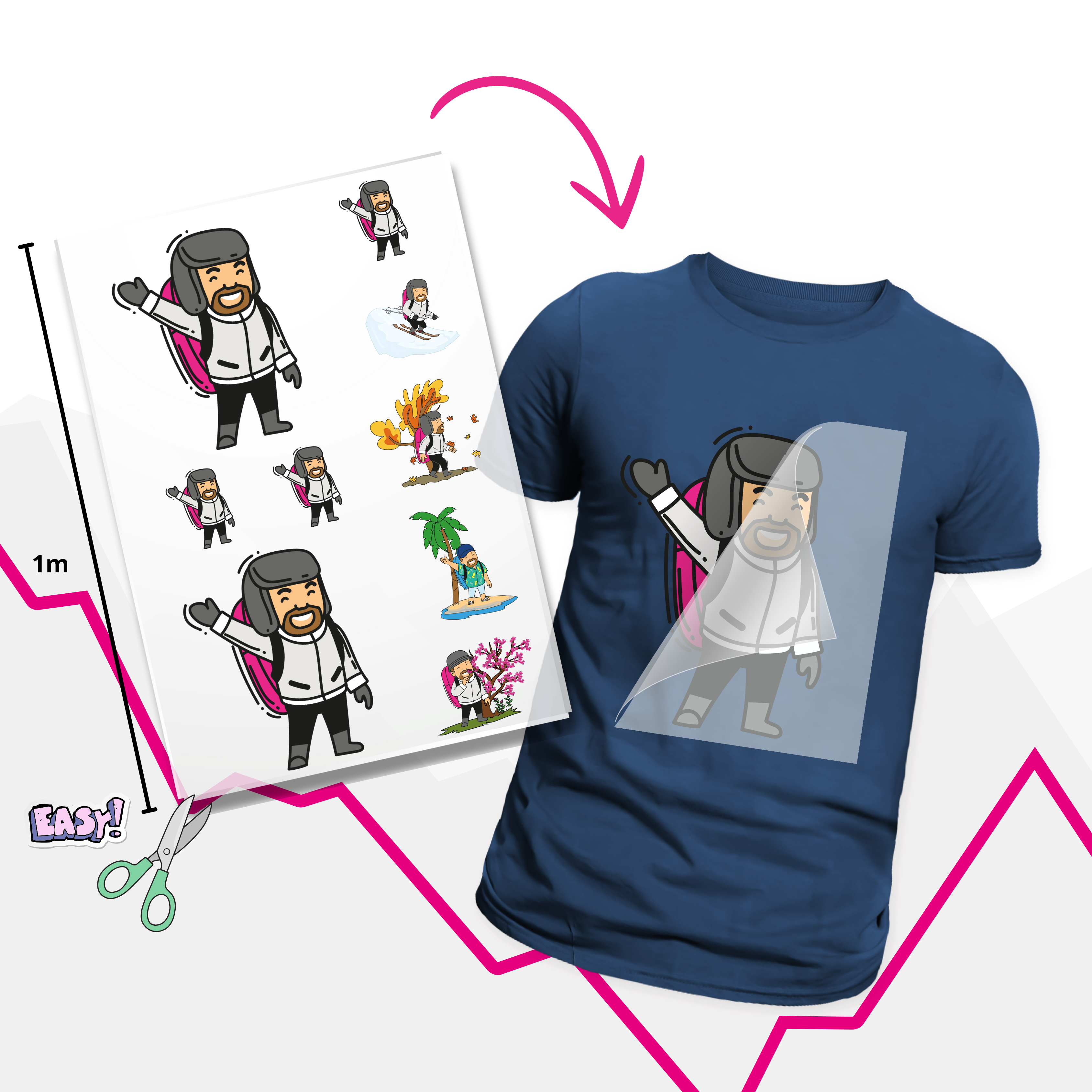 Impression DTF au mètre pour personnalisation textile