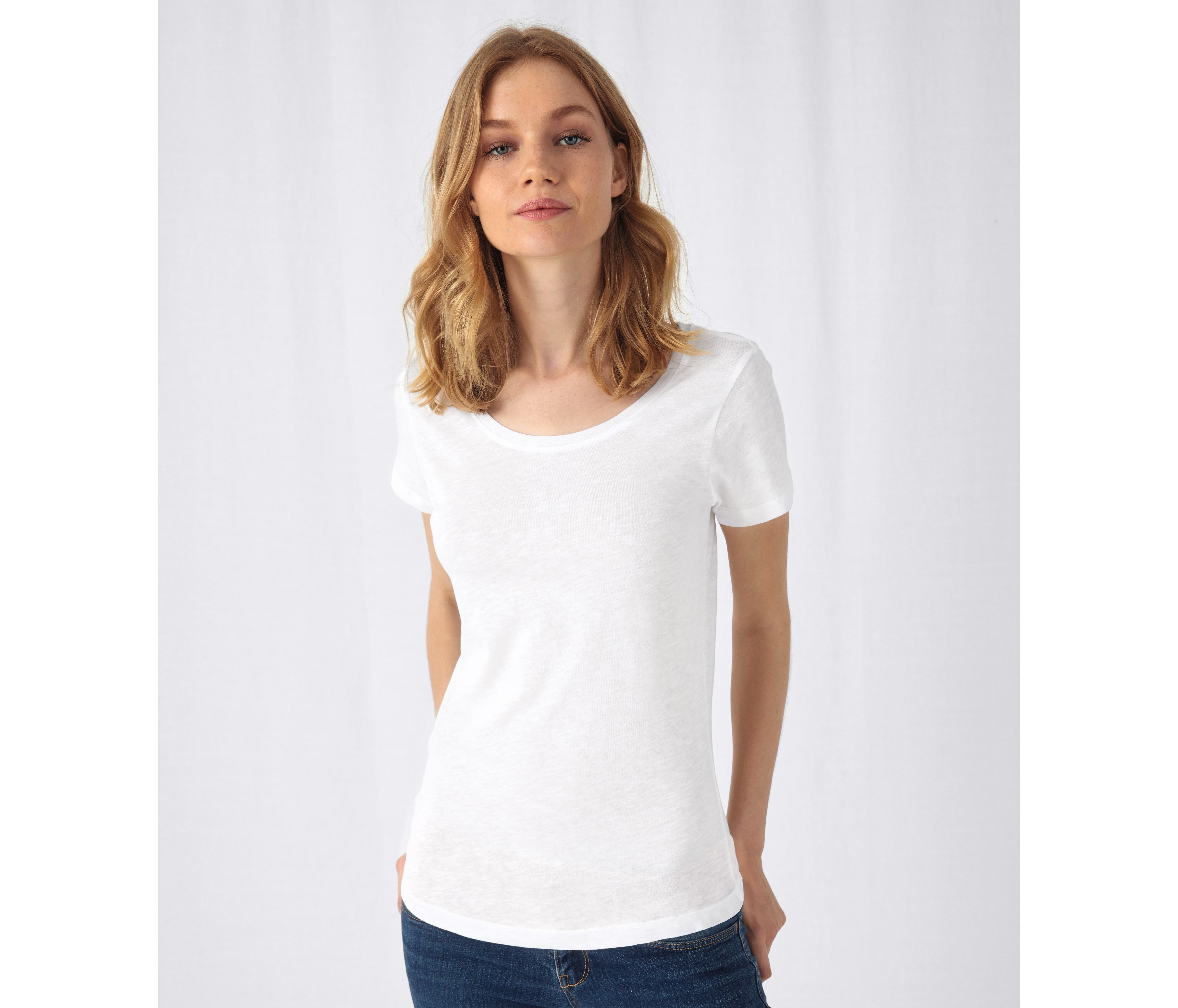 Tee-shirt femme Slub en coton bio - B&C - #BC047
