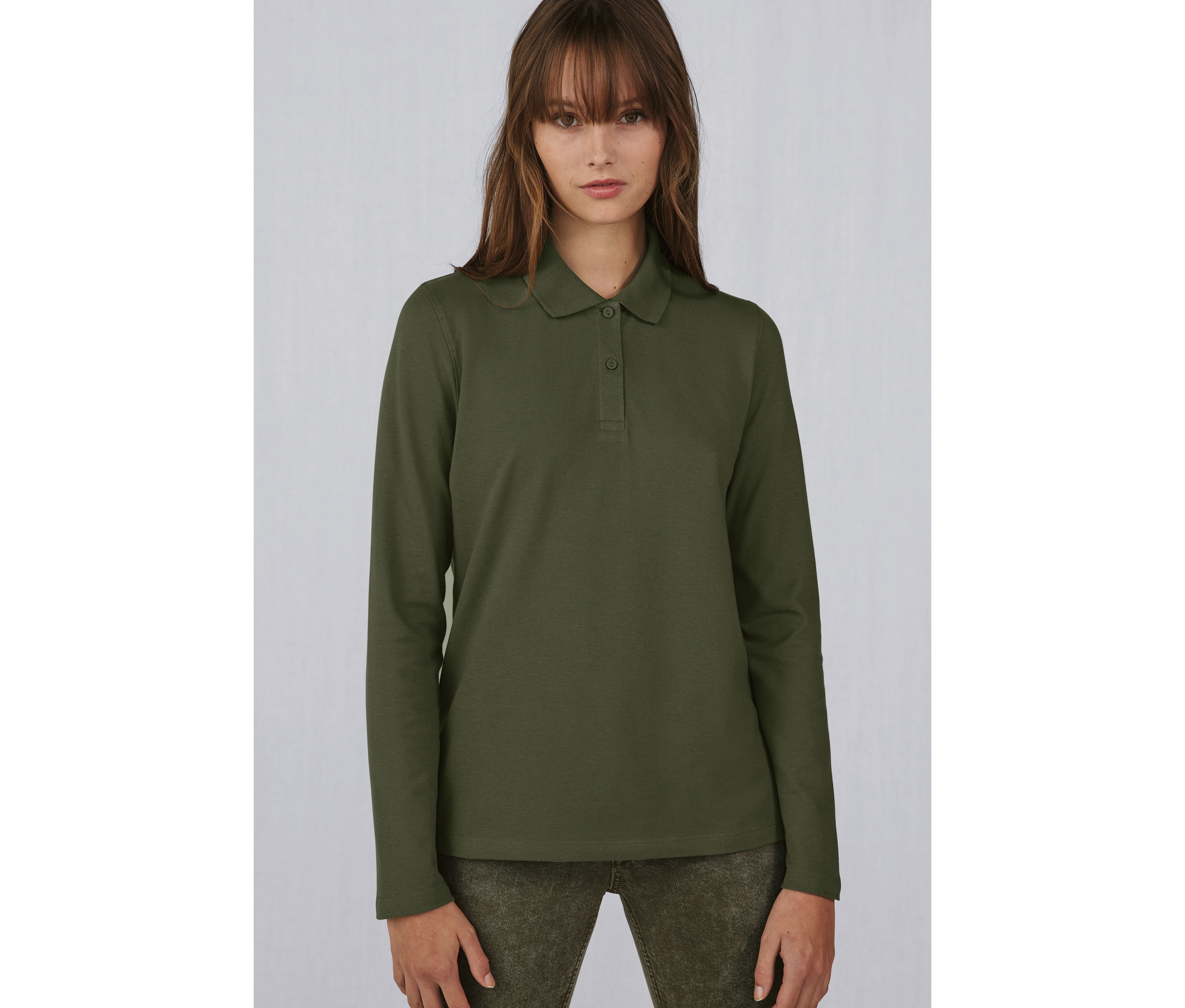 Polo femme manches longues 180 - B&C - #BCW462