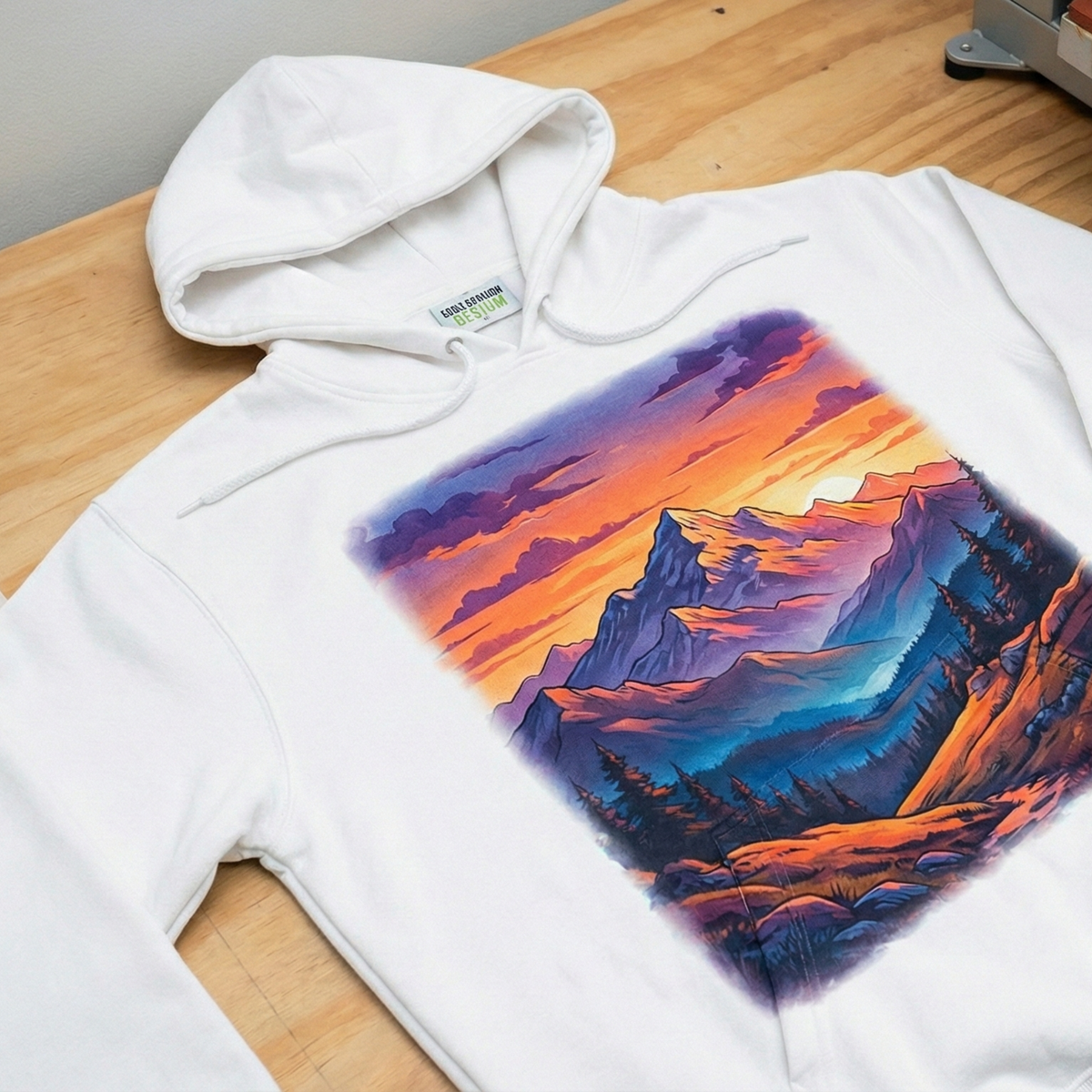 Custom sweatshirt with sublimation transfer