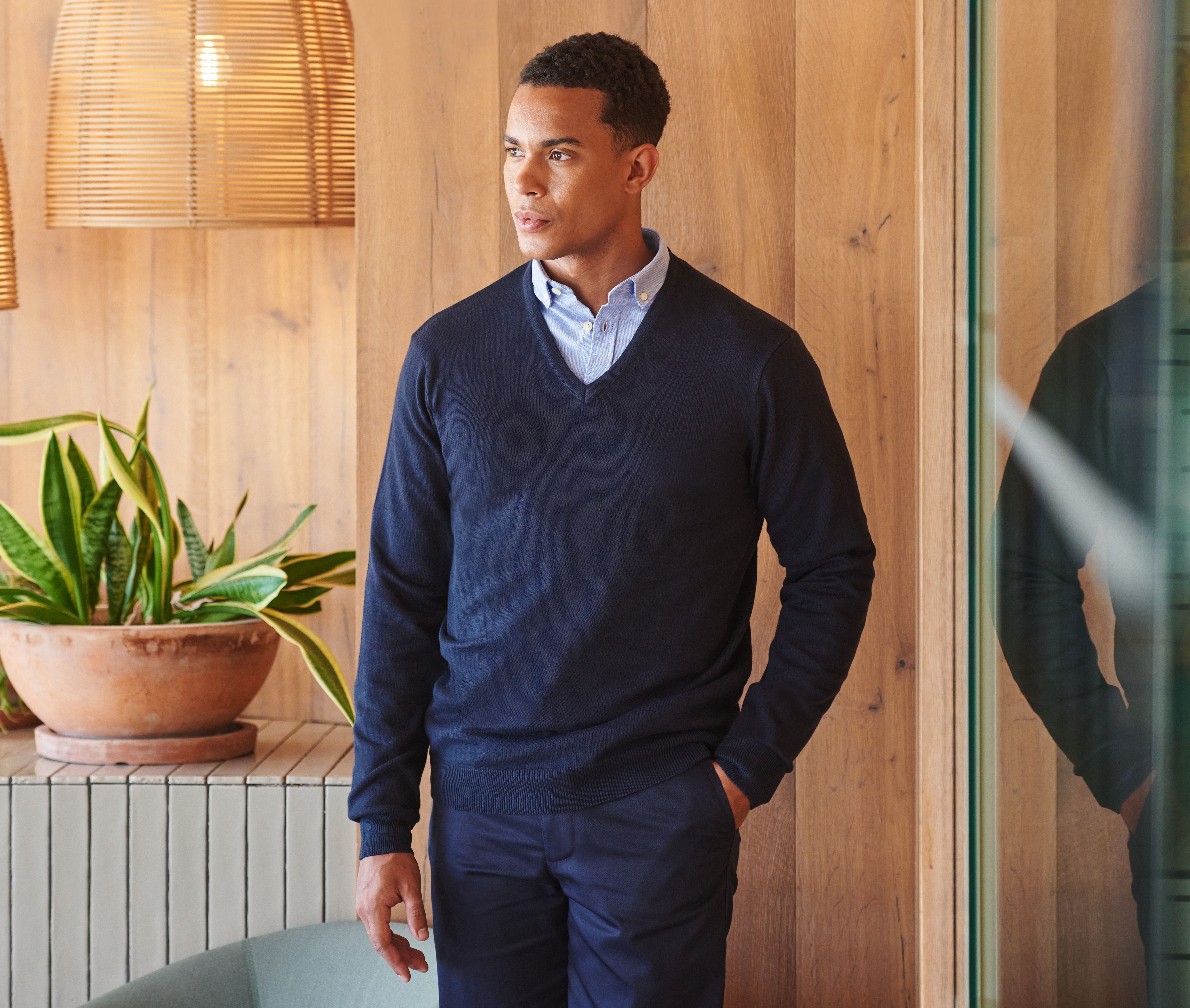 Pull col V homme - HENBURY - #HY720