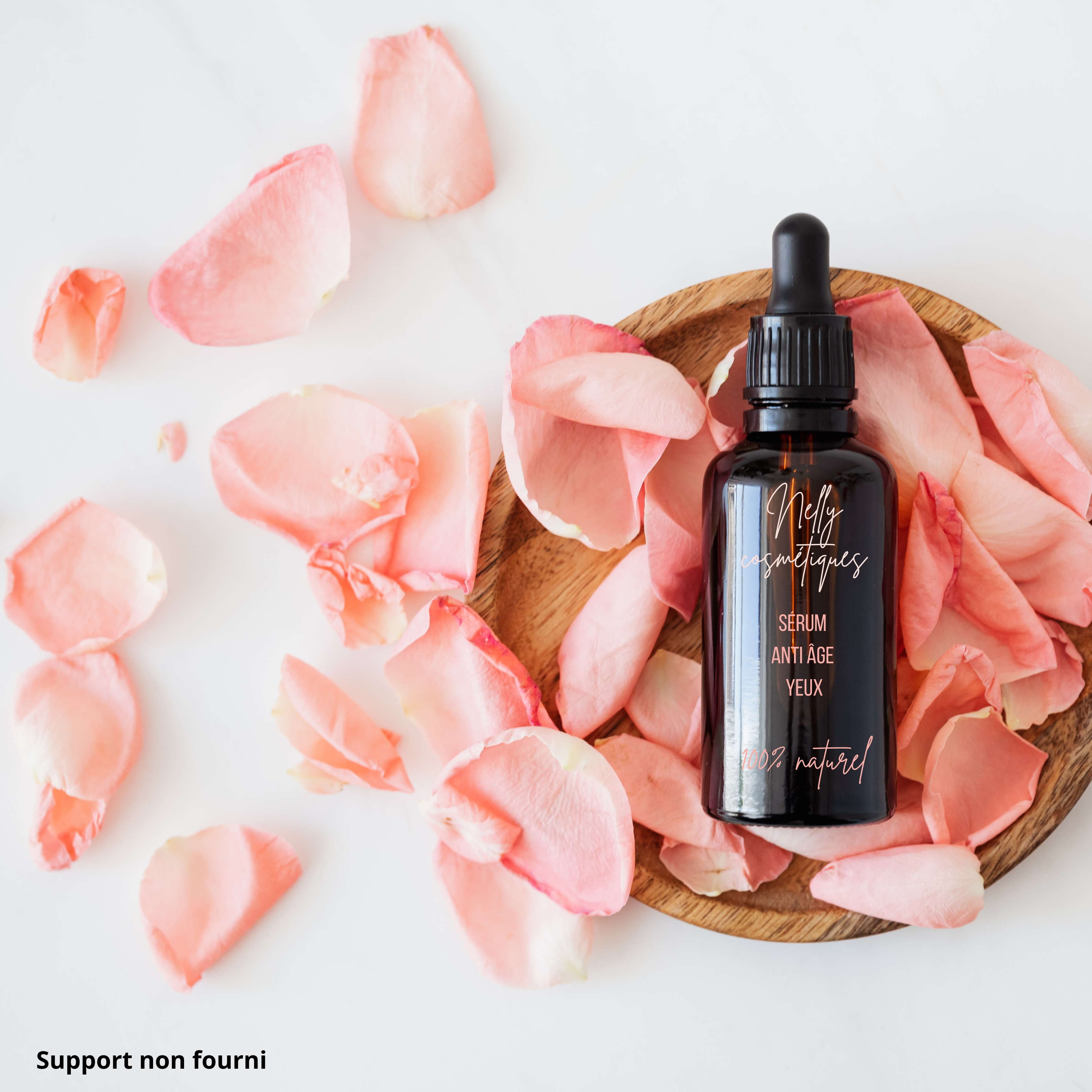 Flacon produit de beauté personnalisé avec sticker UV DTF