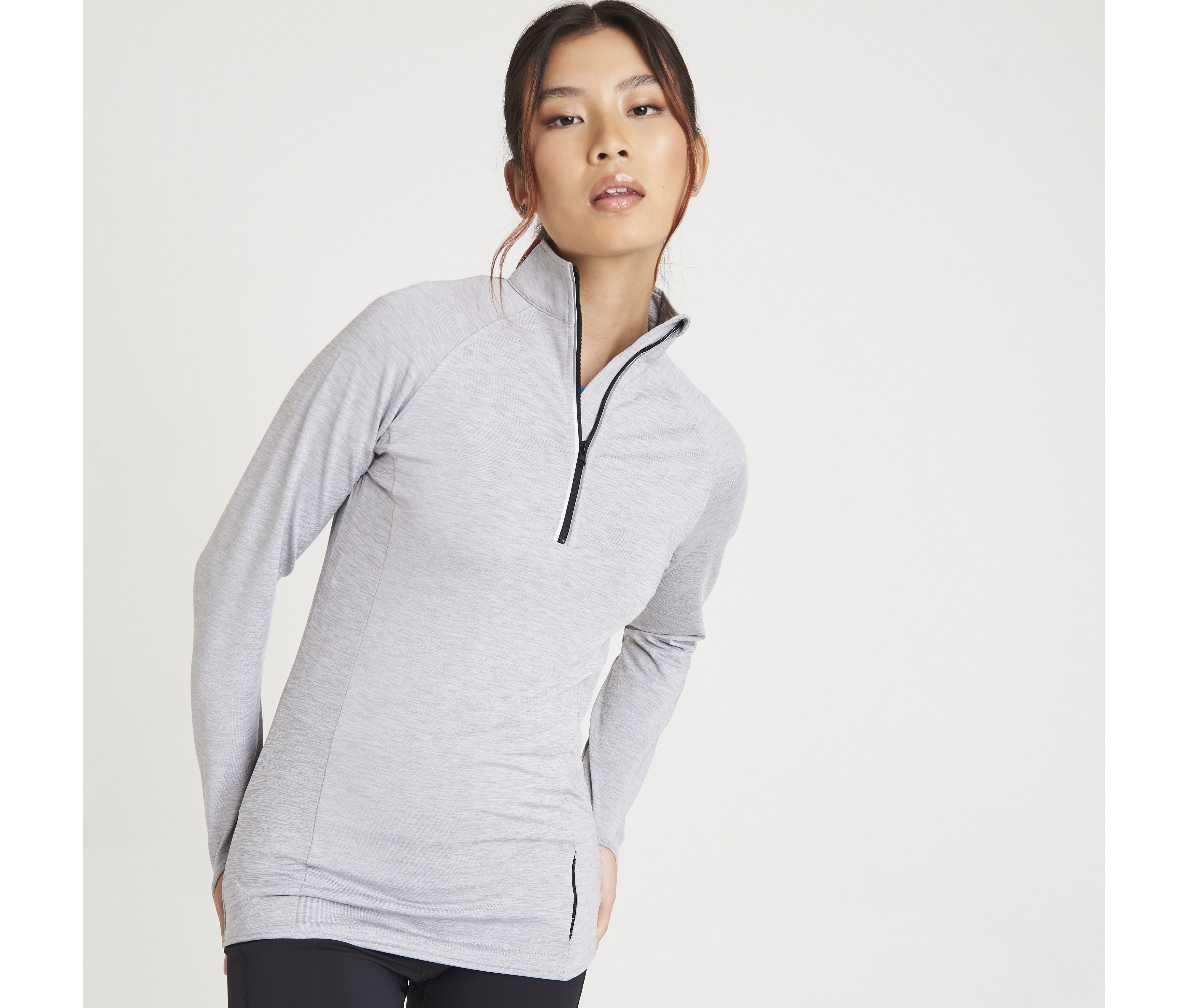 Tee-shirt de sport femme col zippé - JUST COOL - #JC035