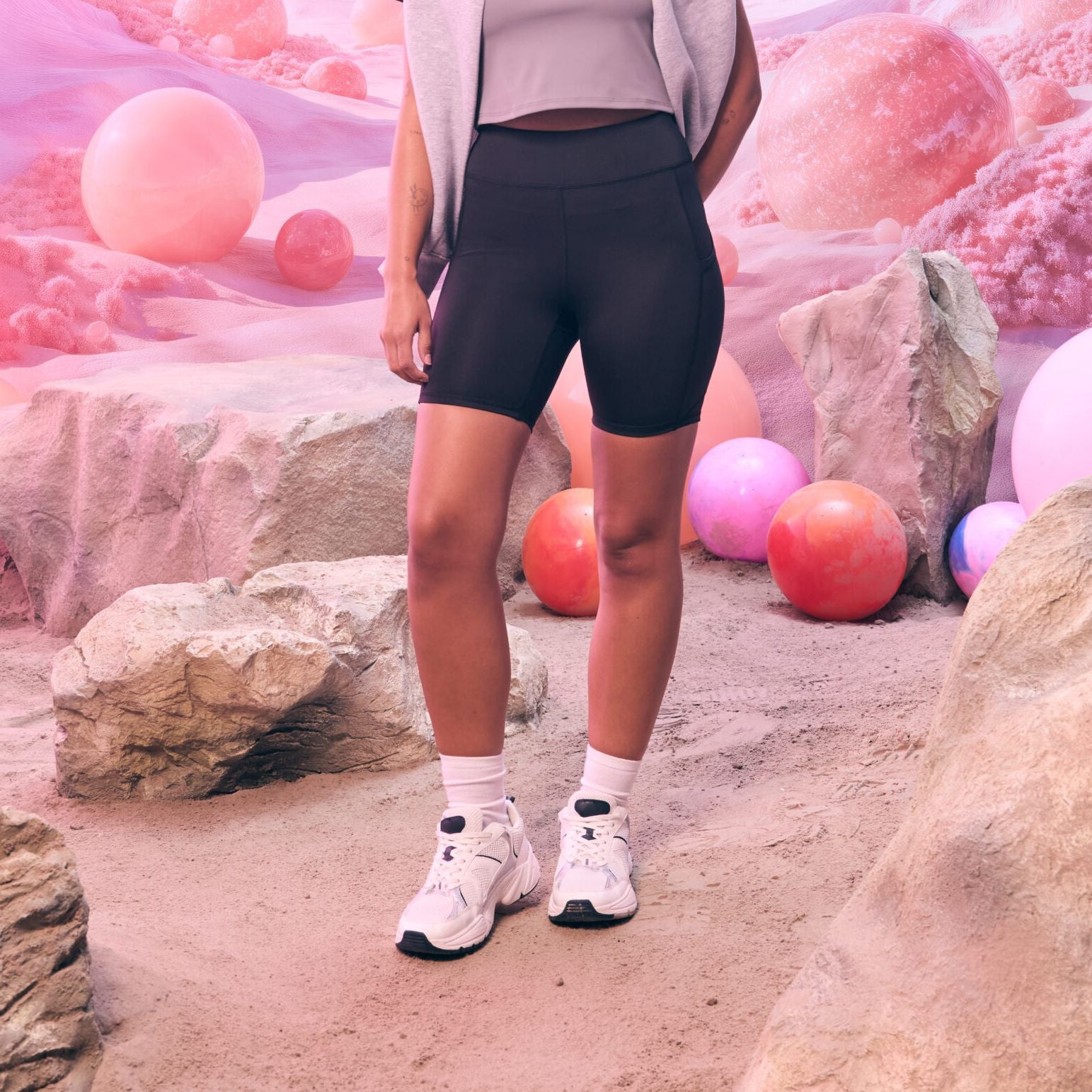 Short de sport en polyester recyclé - JUST COOL - #JC288