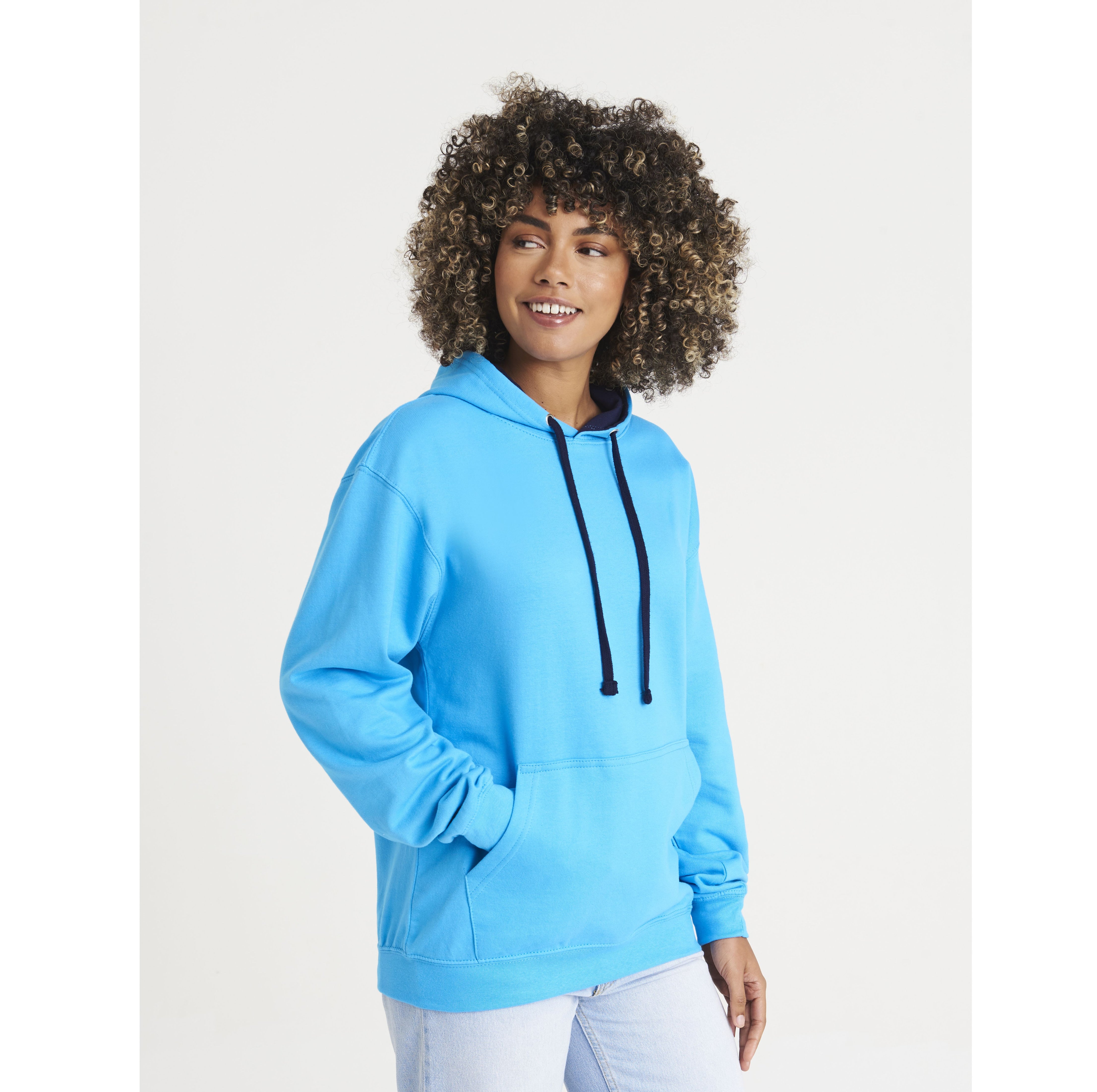 Sweat capuche contrastée - JUST HOODS - #JH003