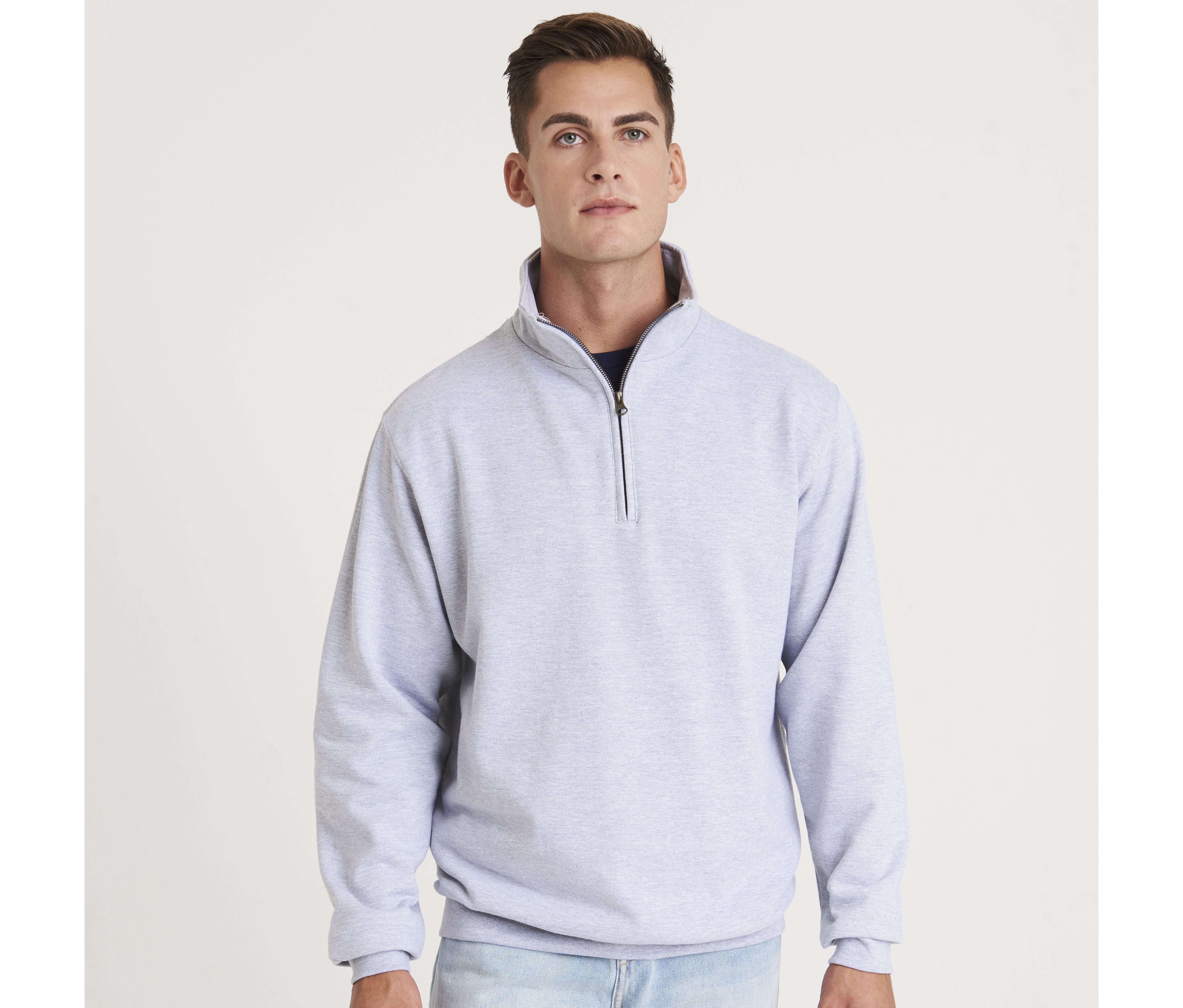 Sweat col zippé - JUST HOODS - #JH046