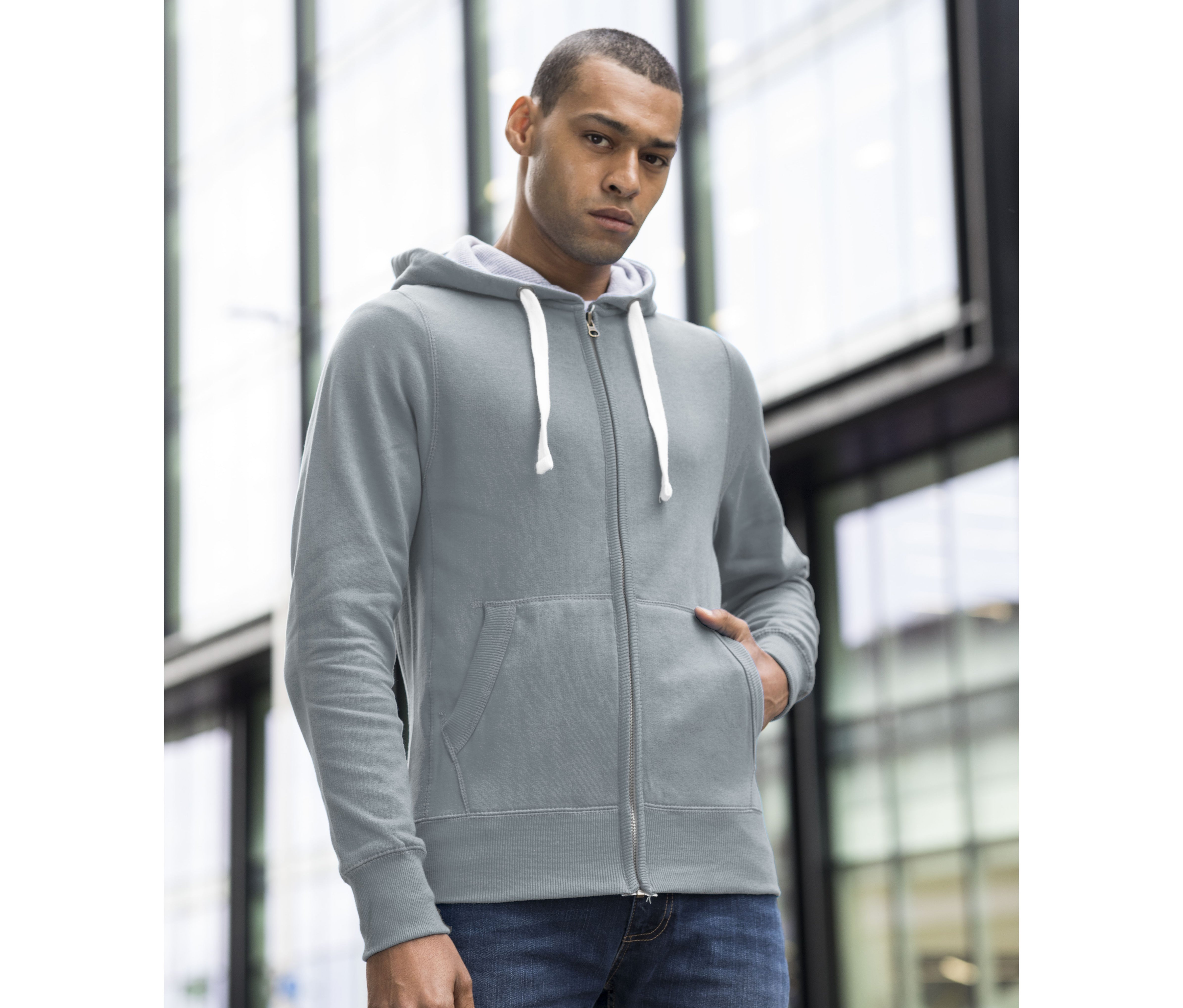 Sweat zippé lourd - JUST HOODS - #JH052