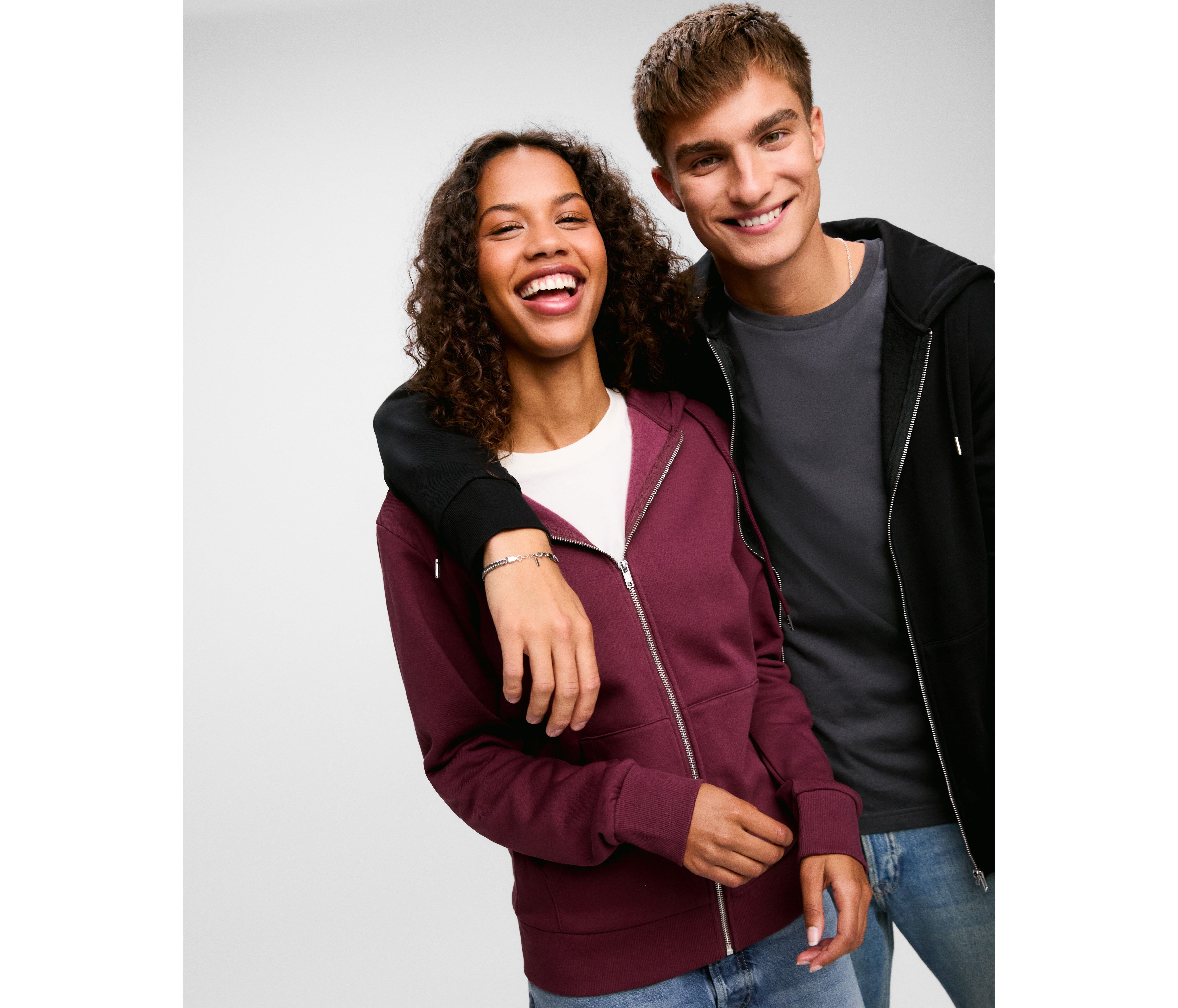 Sweat à capuche zippé unisexe - JACK&JONES - BLANKS - #JJ3907