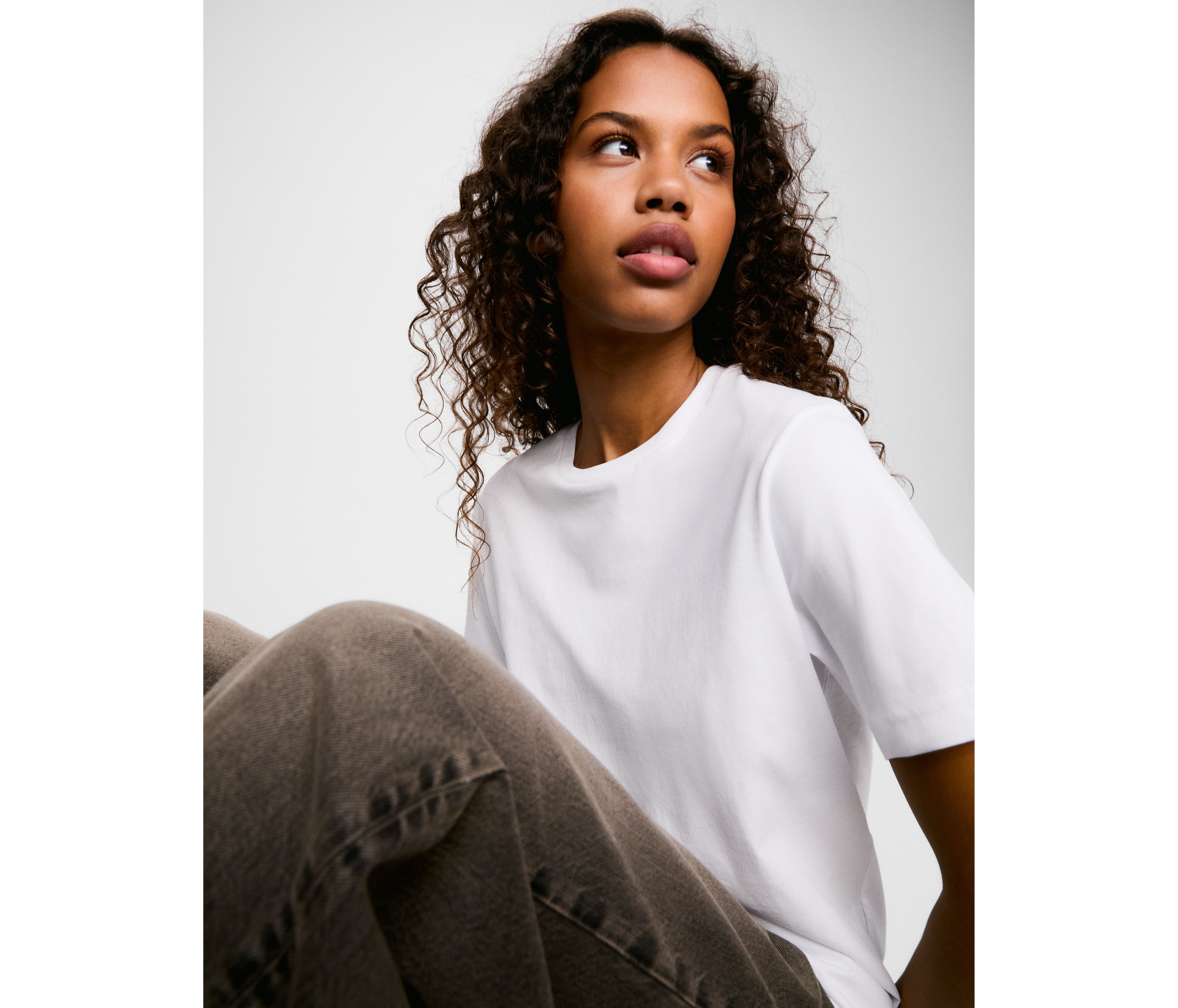 Tee-shirt en coton organique femme - JACK&JONES - BLANKS - #JJ3914