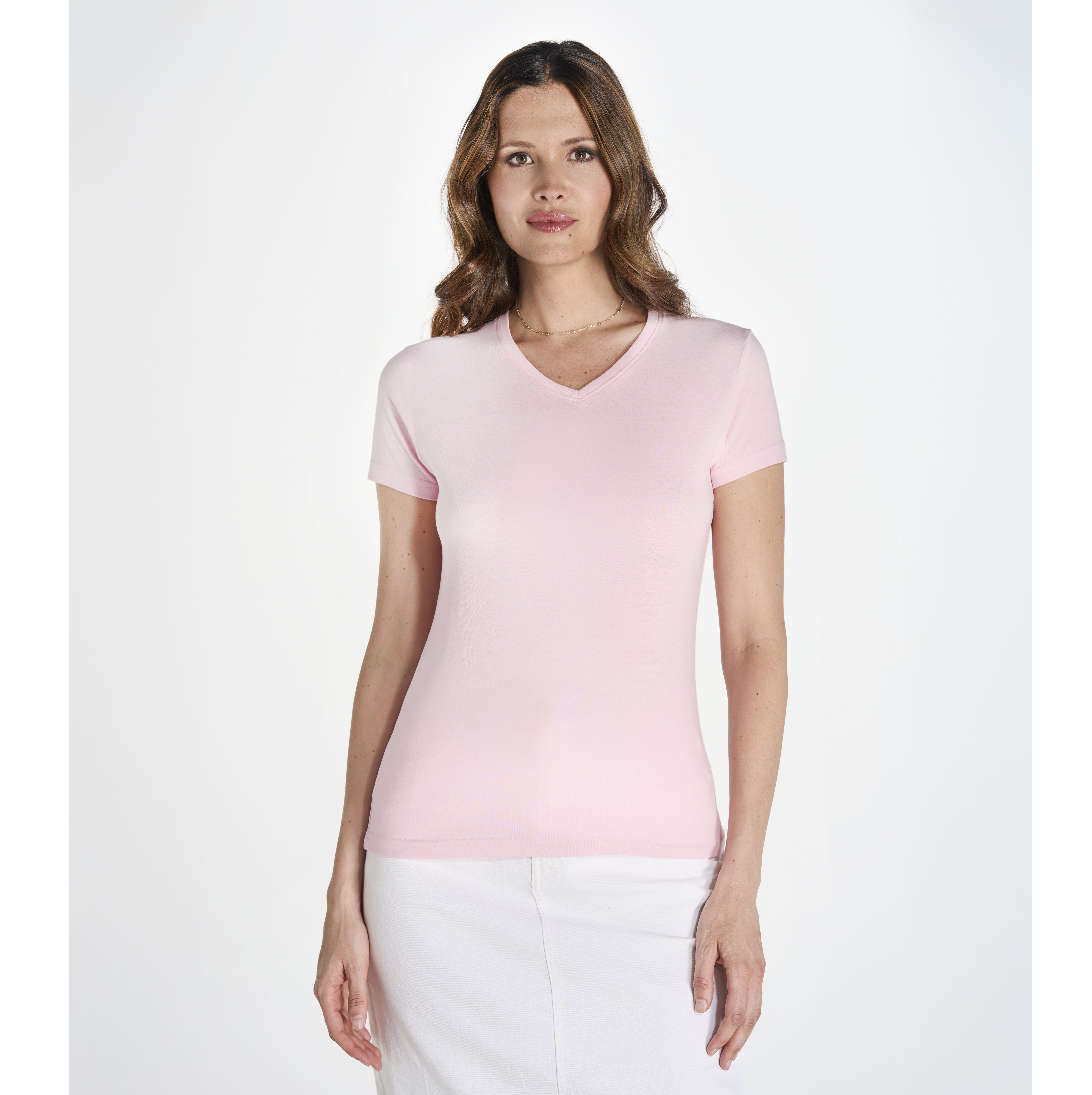 Tee-shirt femme col V 145 - JHK - #JK158