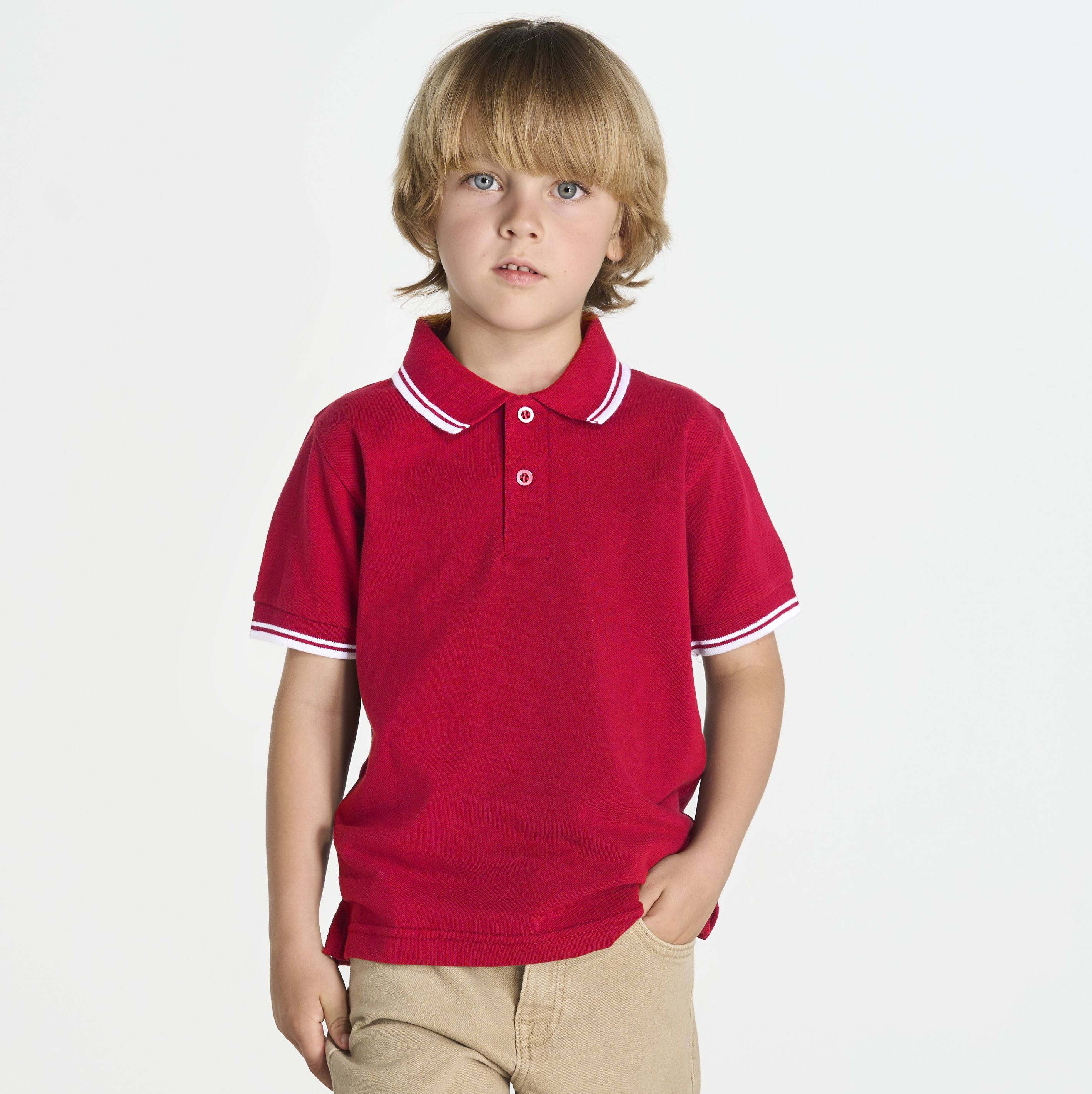 Polo enfant contrasté - JHK - #JK205K