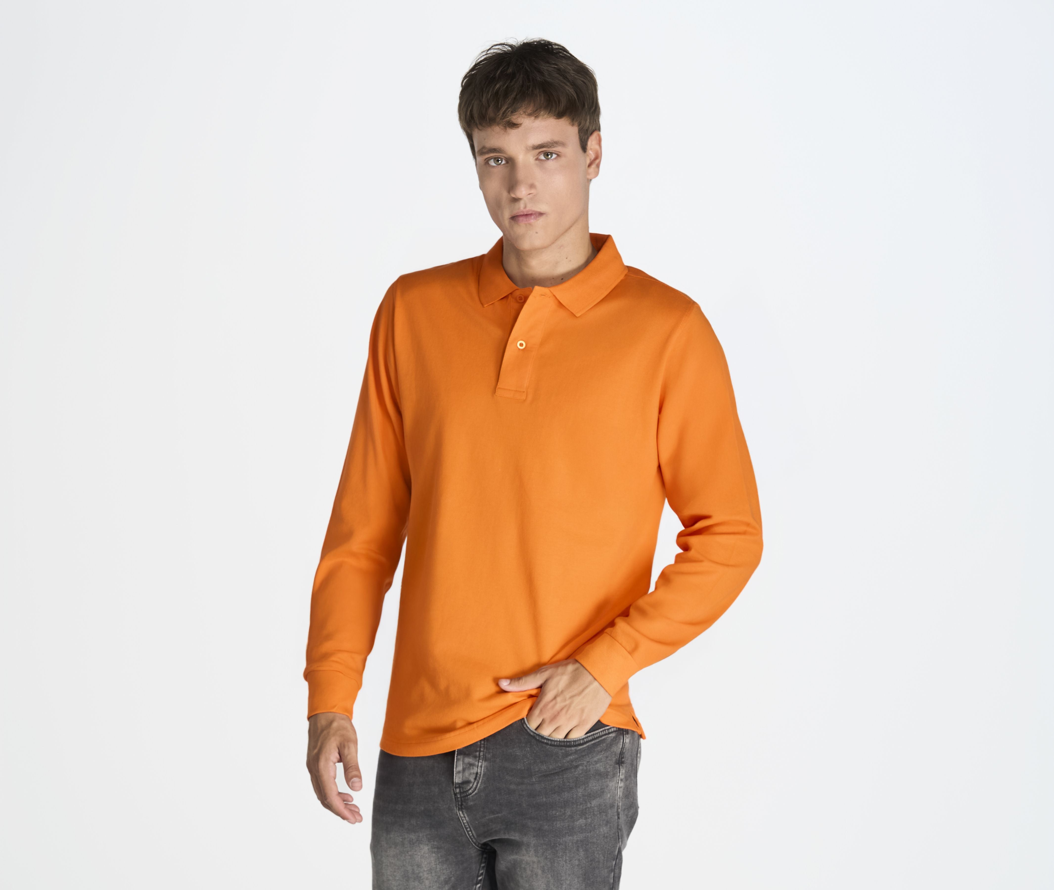 Polo manches longues homme - JHK - #JK215