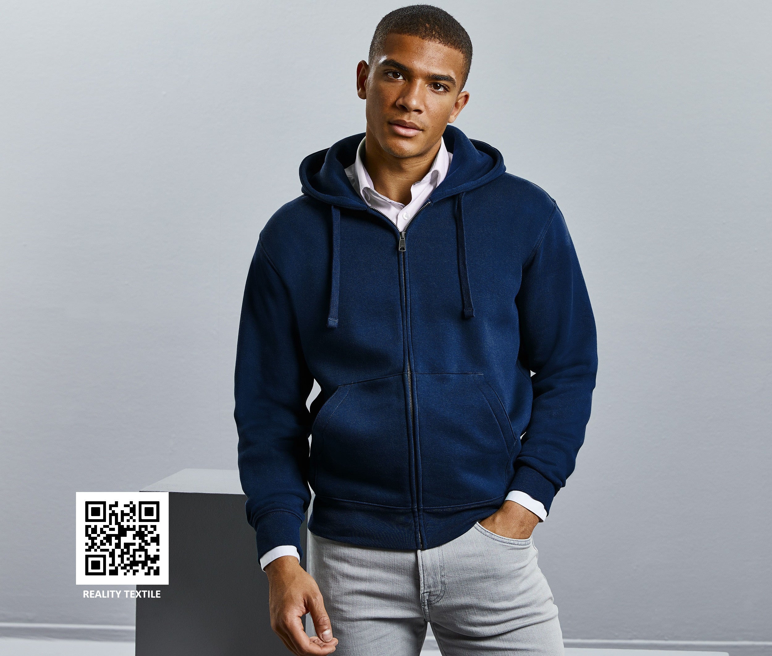 Sweat zippé homme capuche - RUSSELL ATHLETIC® - #JZ266