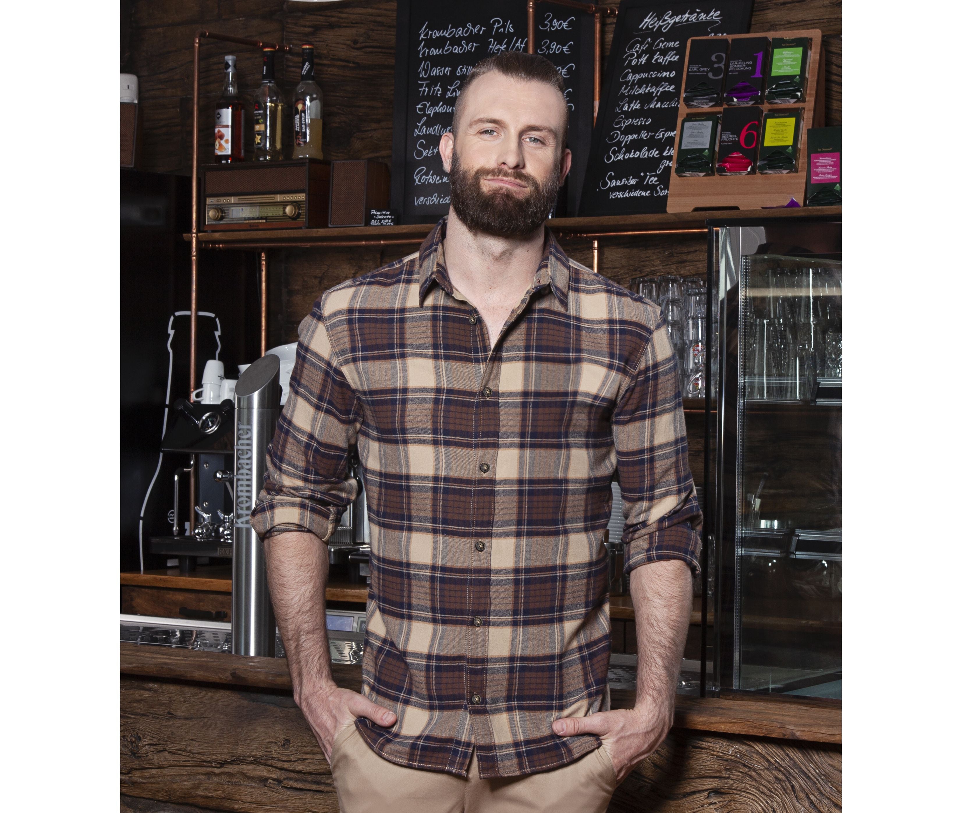 Chemise à carreaux homme Urban-Trend - KARLOWSKY - #KYBM9