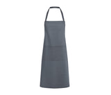 Tablier à bavette en polycoton avec poche - KARLOWSKY - #KYLS7