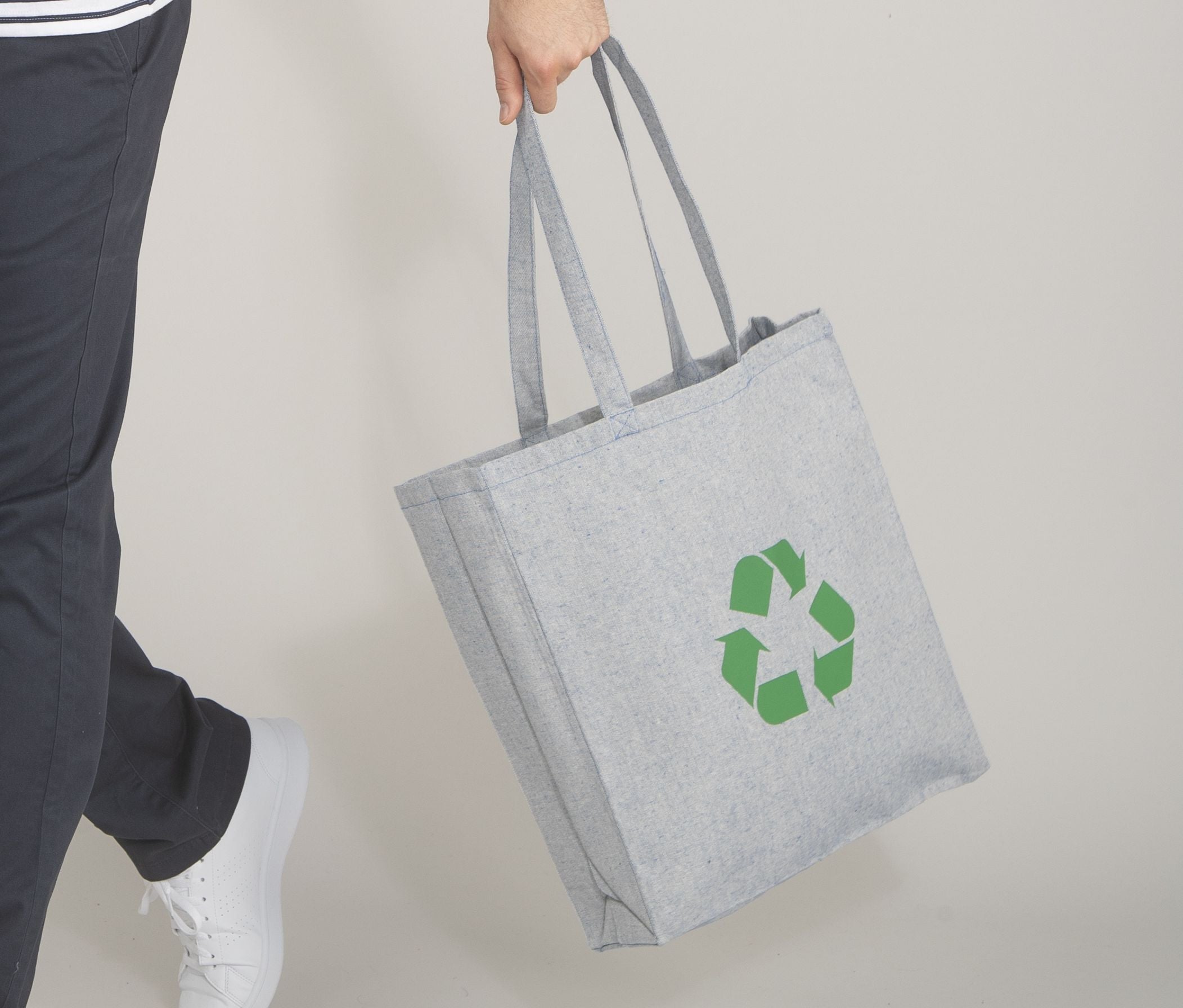 Sac shopping en coton recyclé avec soufflet - NEW GEN - #NG110