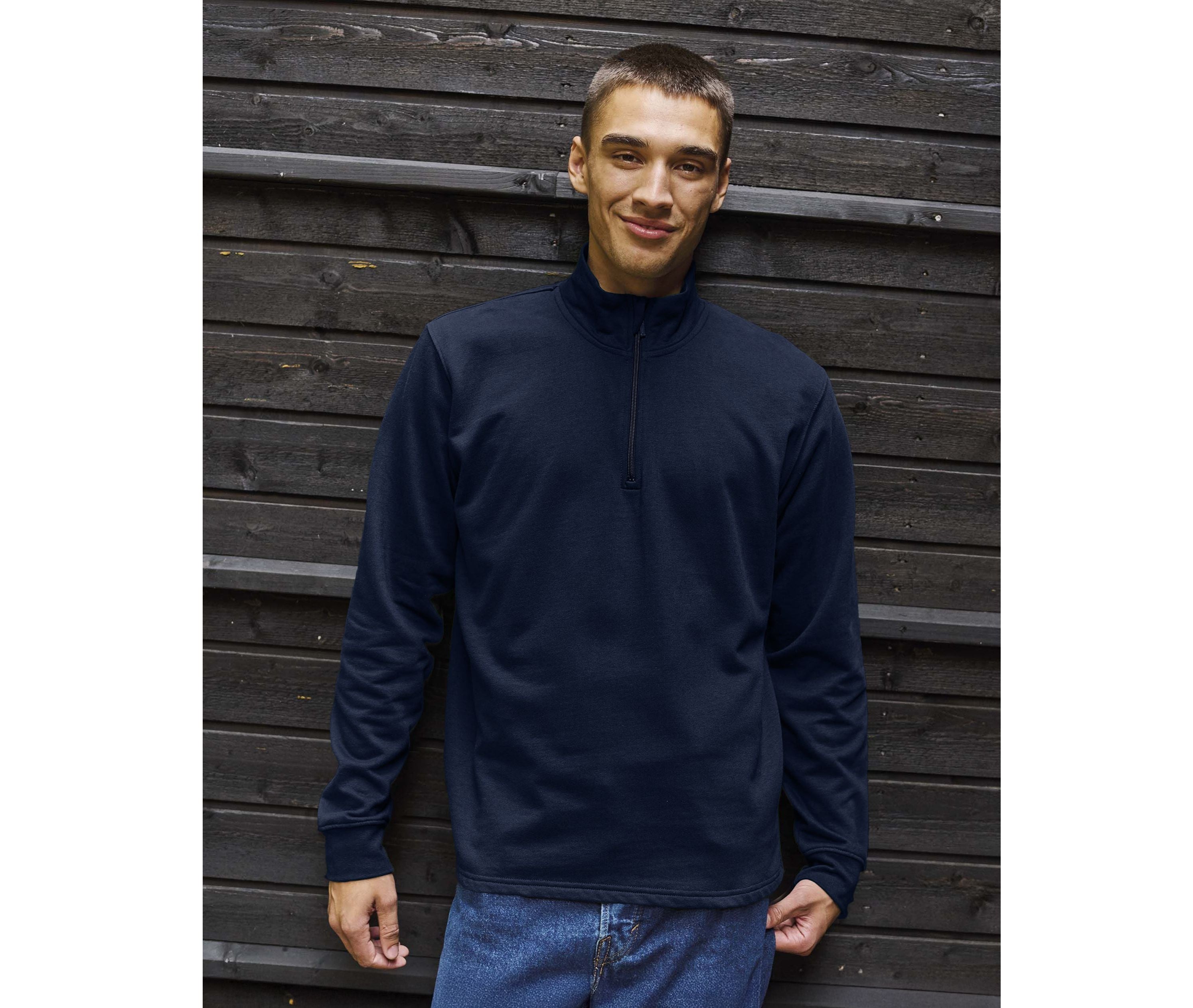 Sweat col zippé unisexe - NEUTRAL - #O73701