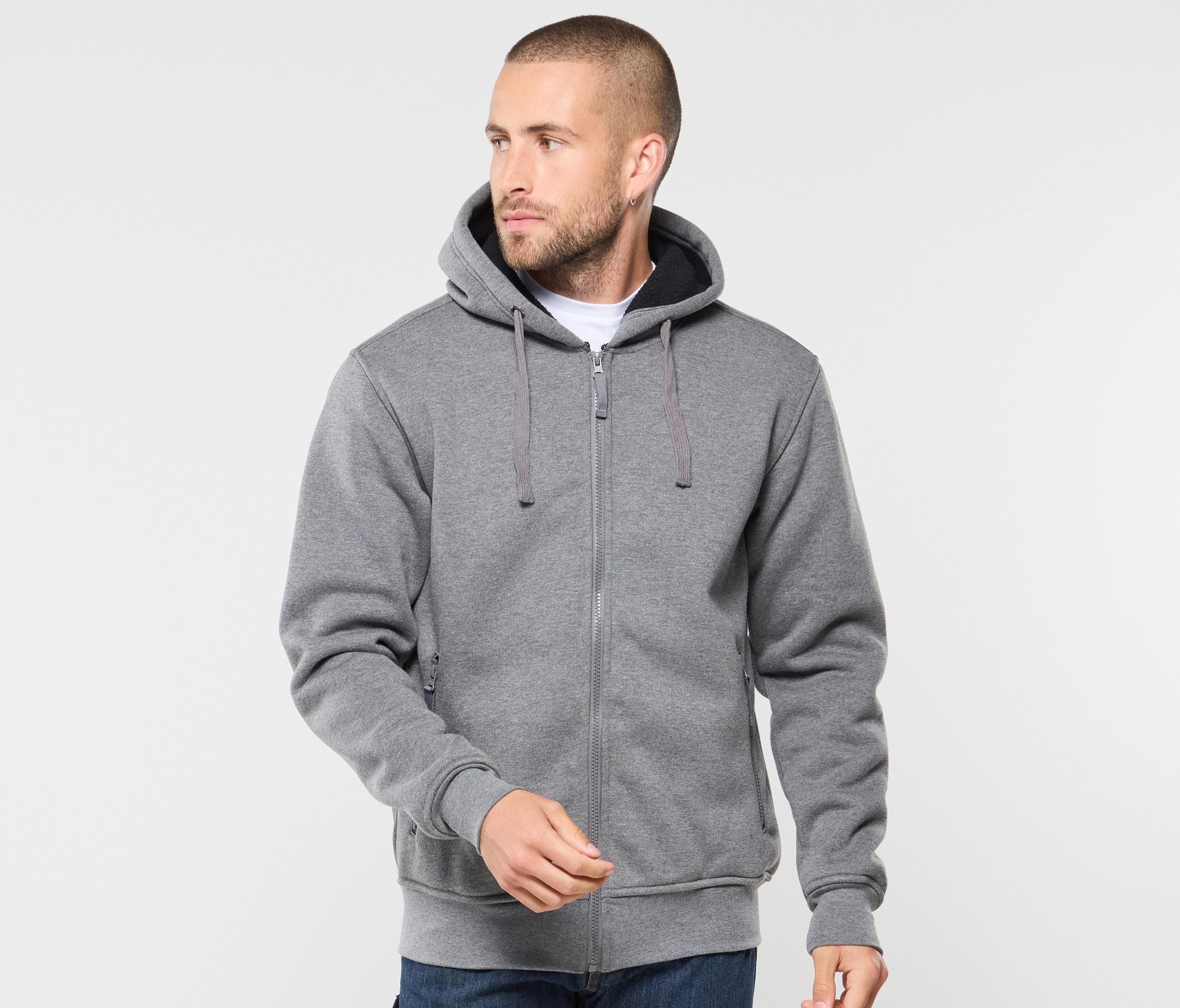 Sweat capuche zippé doublé polaire sherpa - PEN DUICK - #PK430