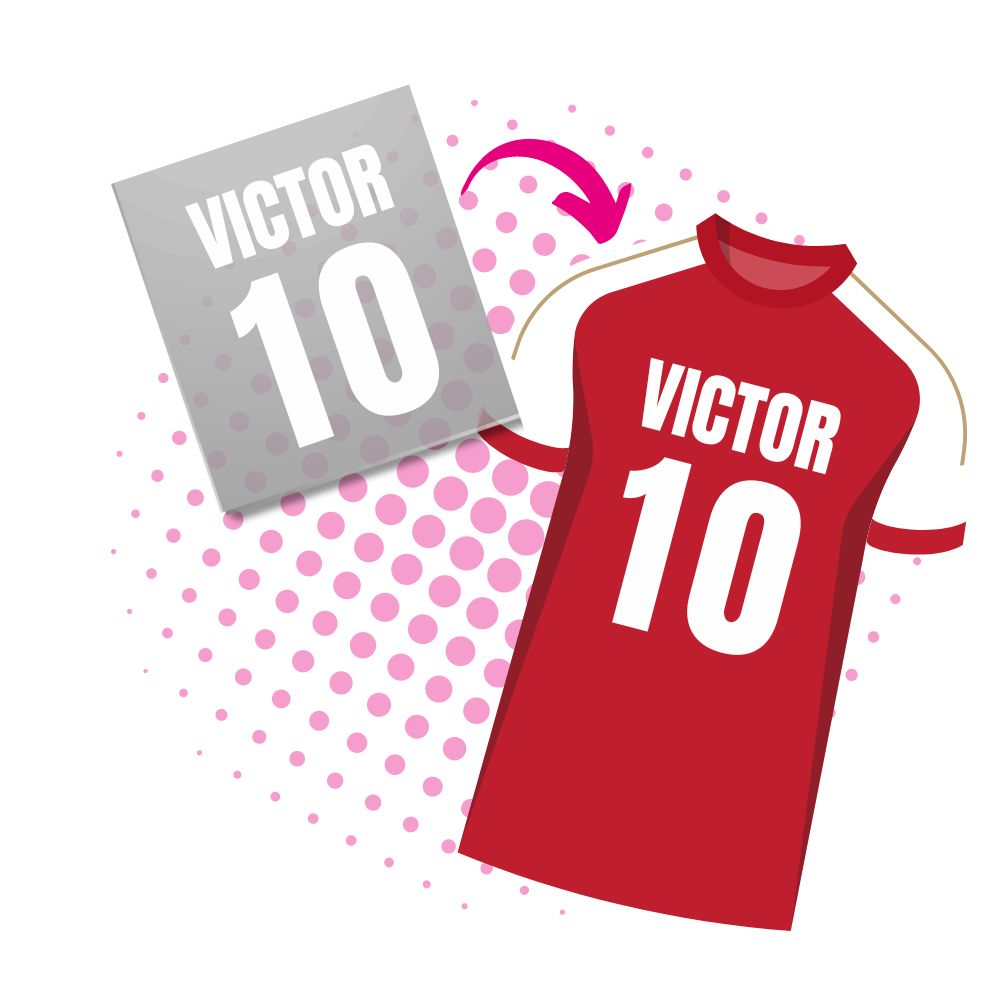 Impression  nom et numéros pour maillots