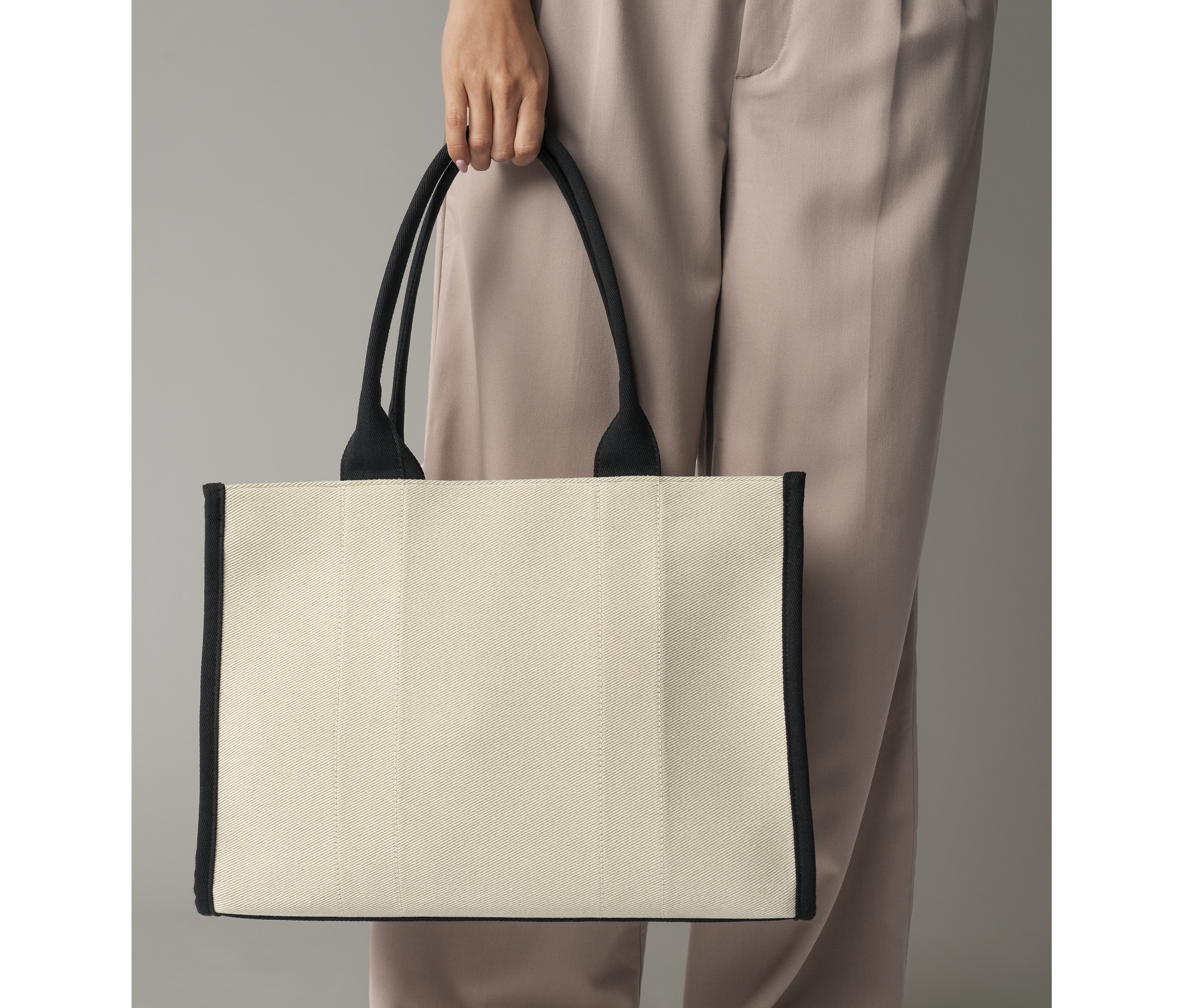 Large tote bag bicolore - QUADRA - #QD633