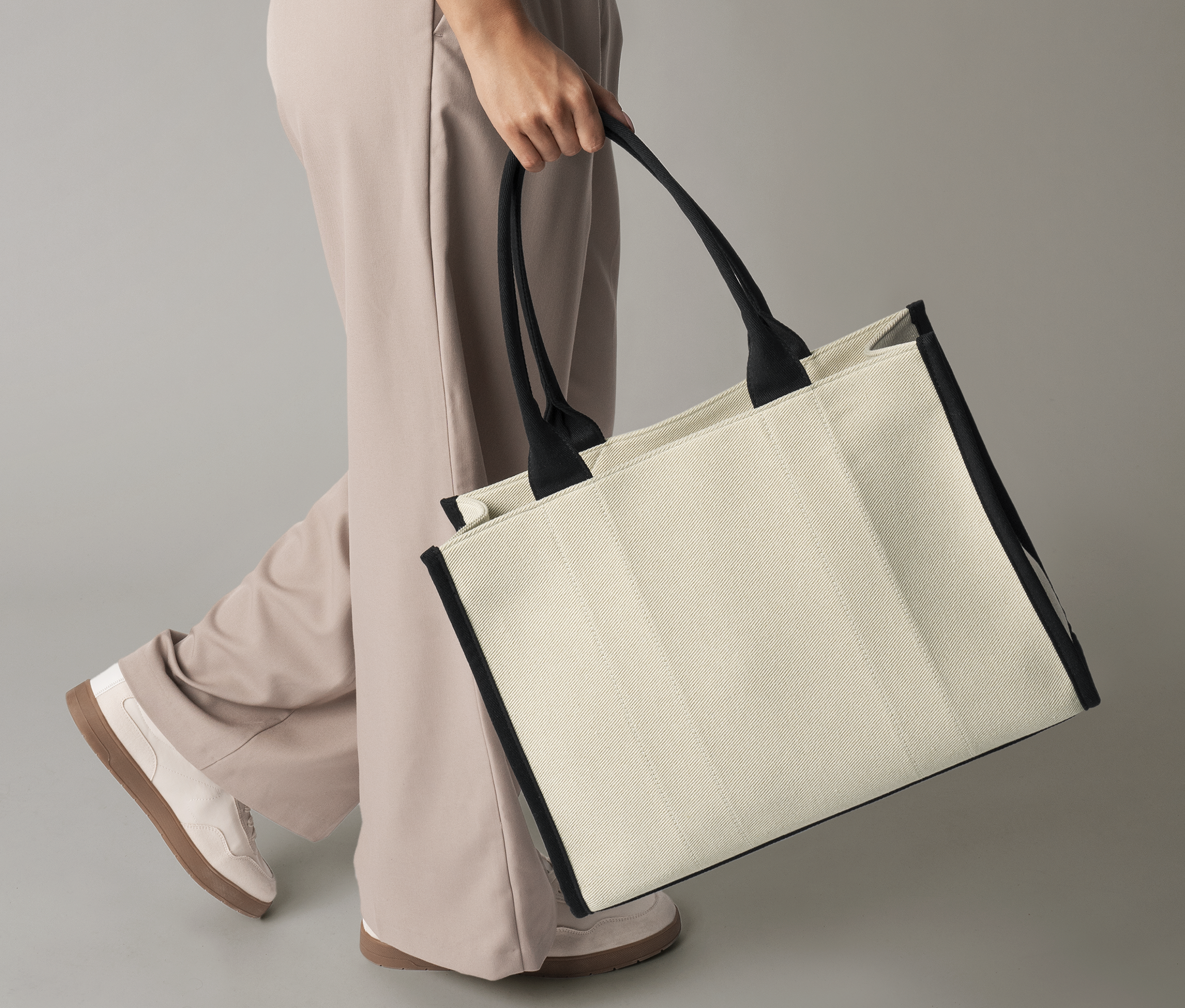 Large tote bag bicolore - QUADRA - #QD633