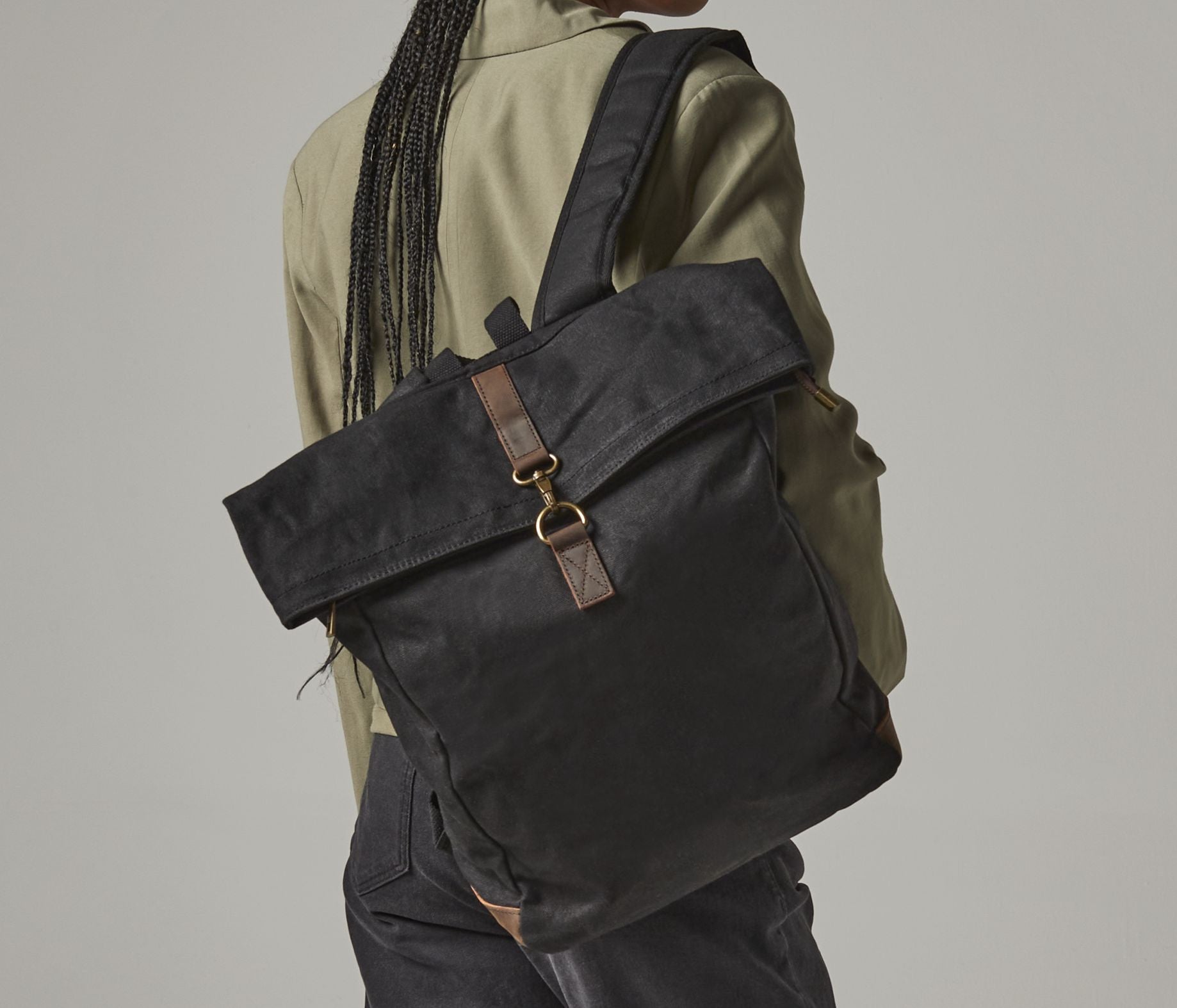 Sac à dos en toile cirée traditionnel - QUADRA - #QD655