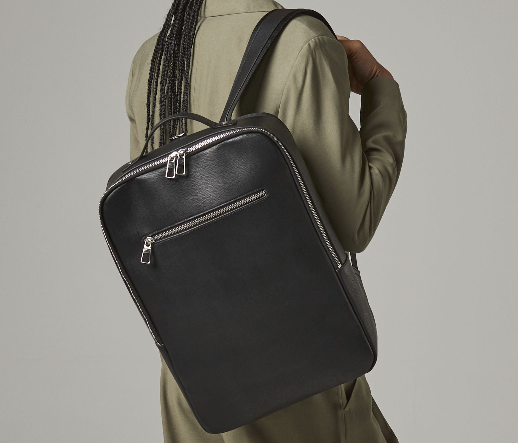 Sac à dos en simili cuir - QUADRA - #QD774
