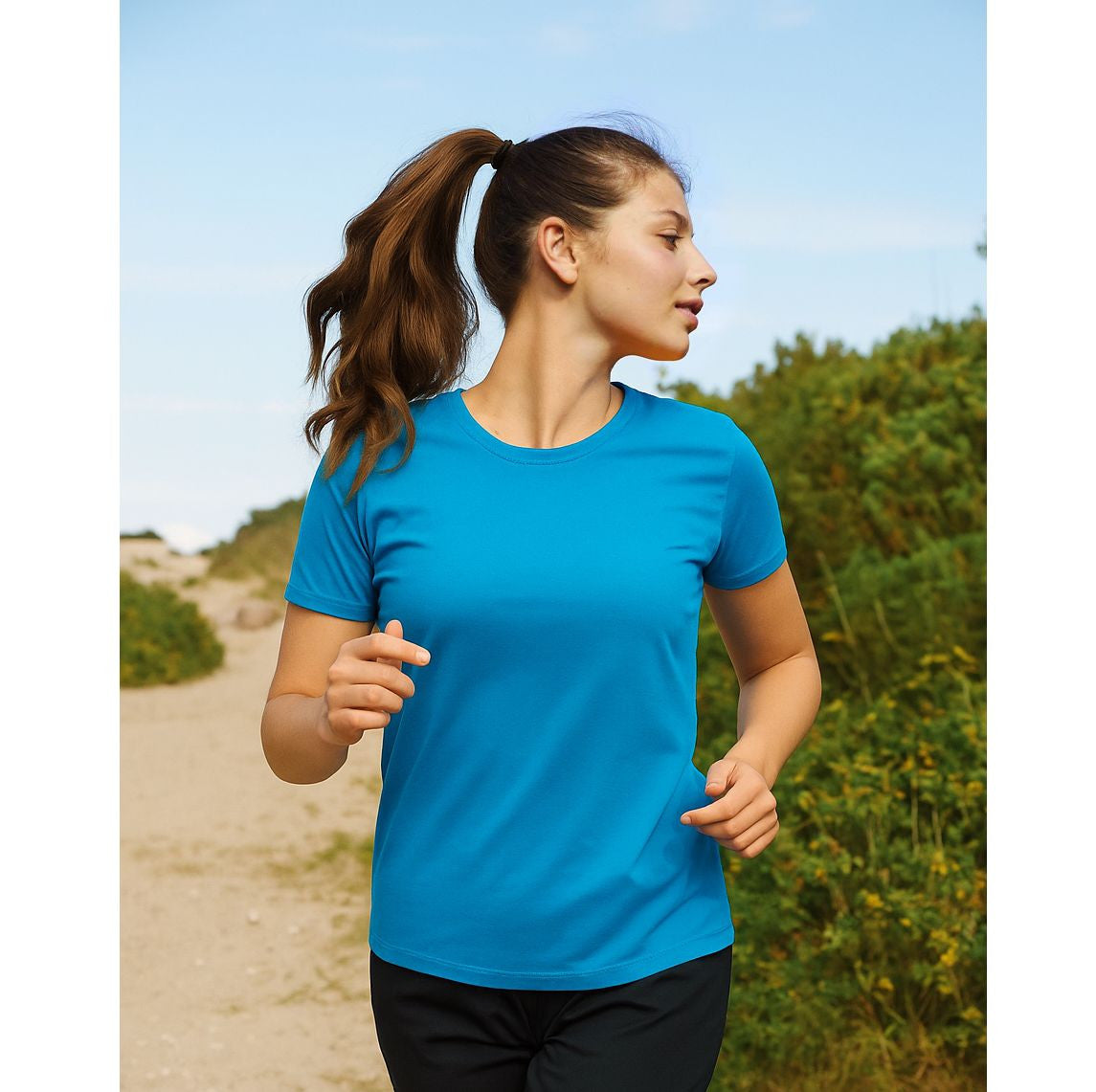 Tee-shirt respirant femme en polyester recyclé - NEUTRAL - #R81001
