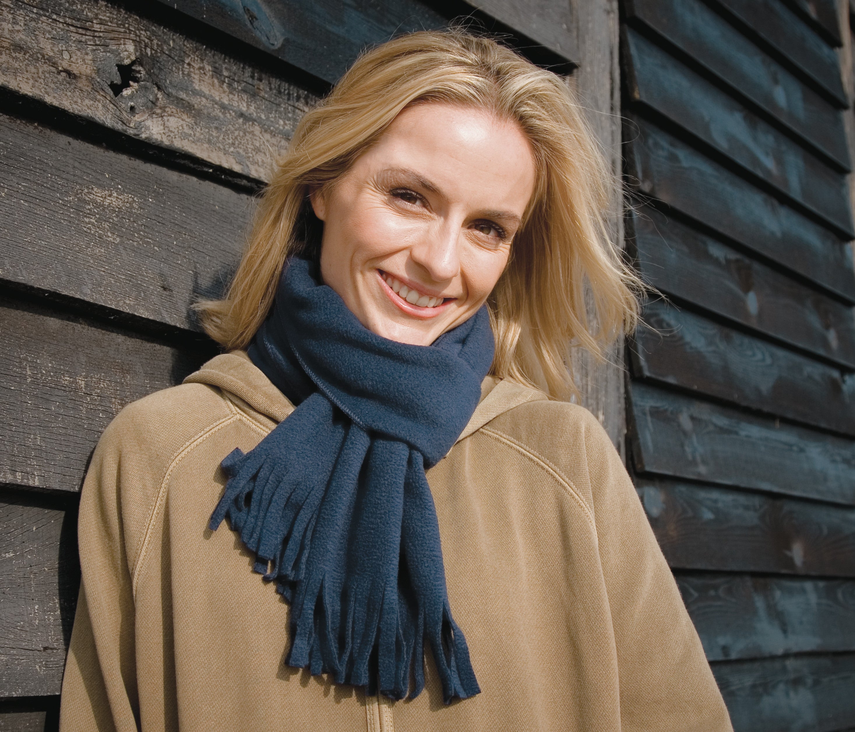 Fringed fleece scarf - RESULT - #RS143