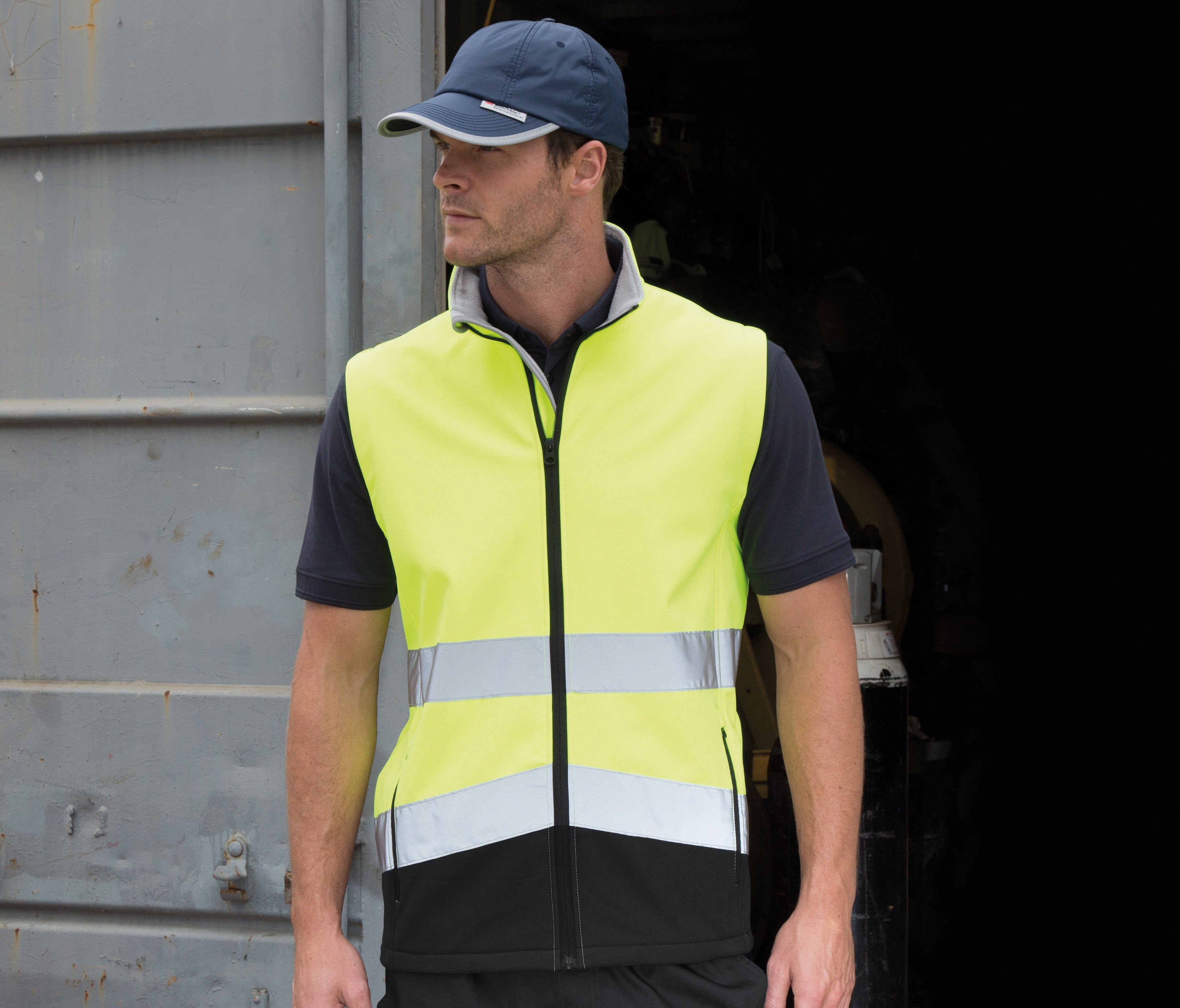 Bodywarmer Softshell de travail haute visibilité - RESULT - #RS451