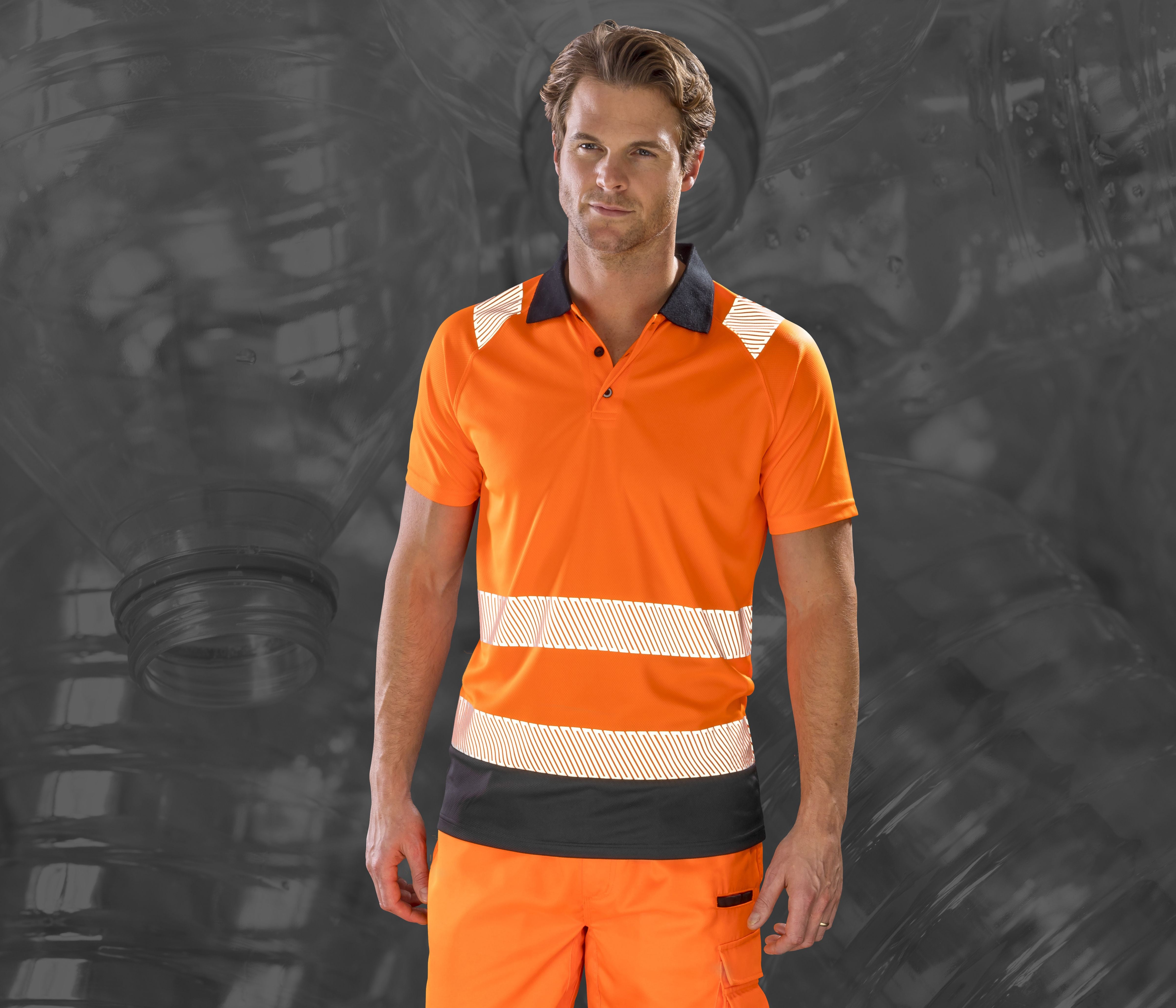 Polo visibilité augmentée en polyester recyclé - RESULT - #RS501X