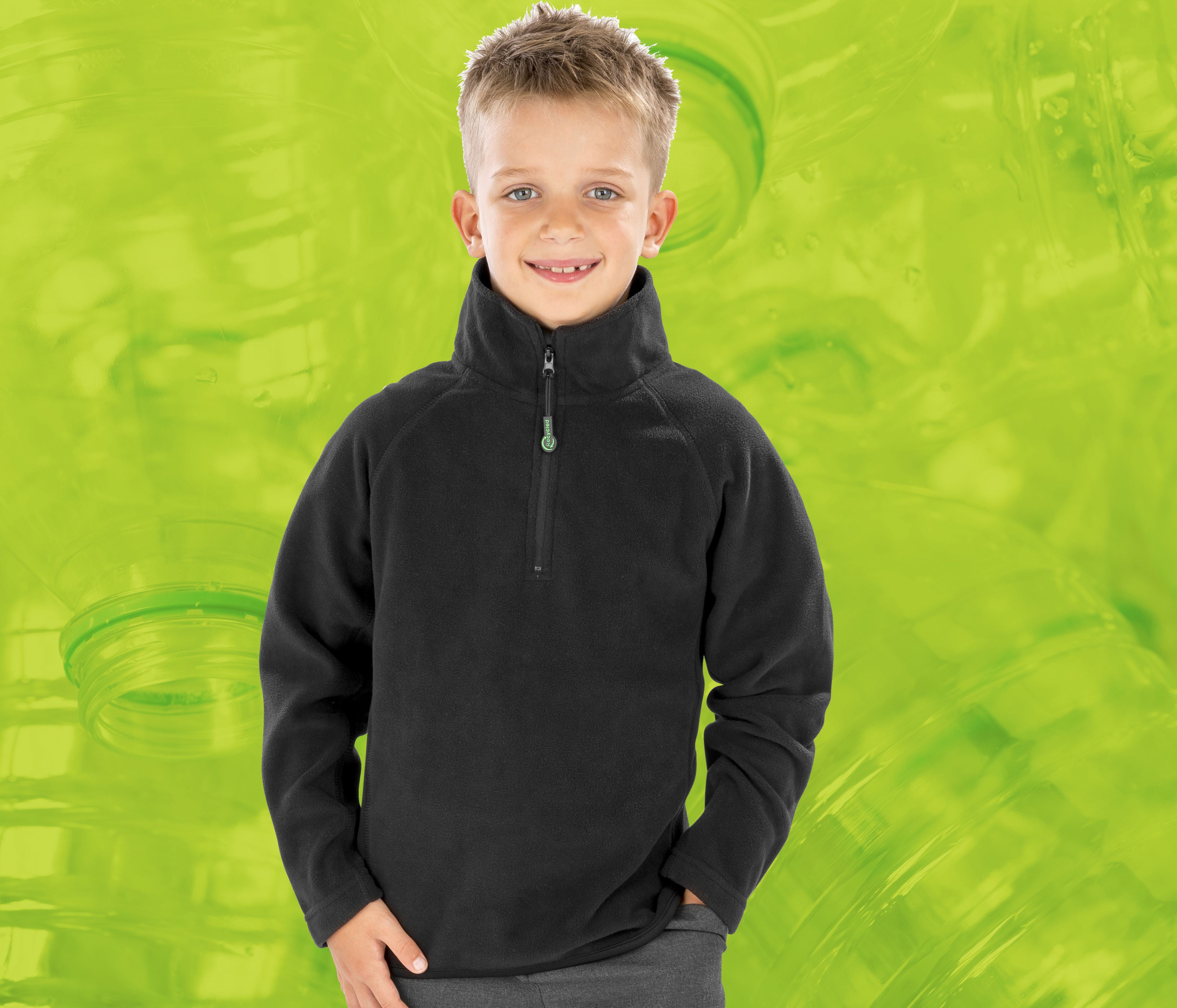 Polaire col zippé enfant en polyester recyclé - RESULT - #RS905J