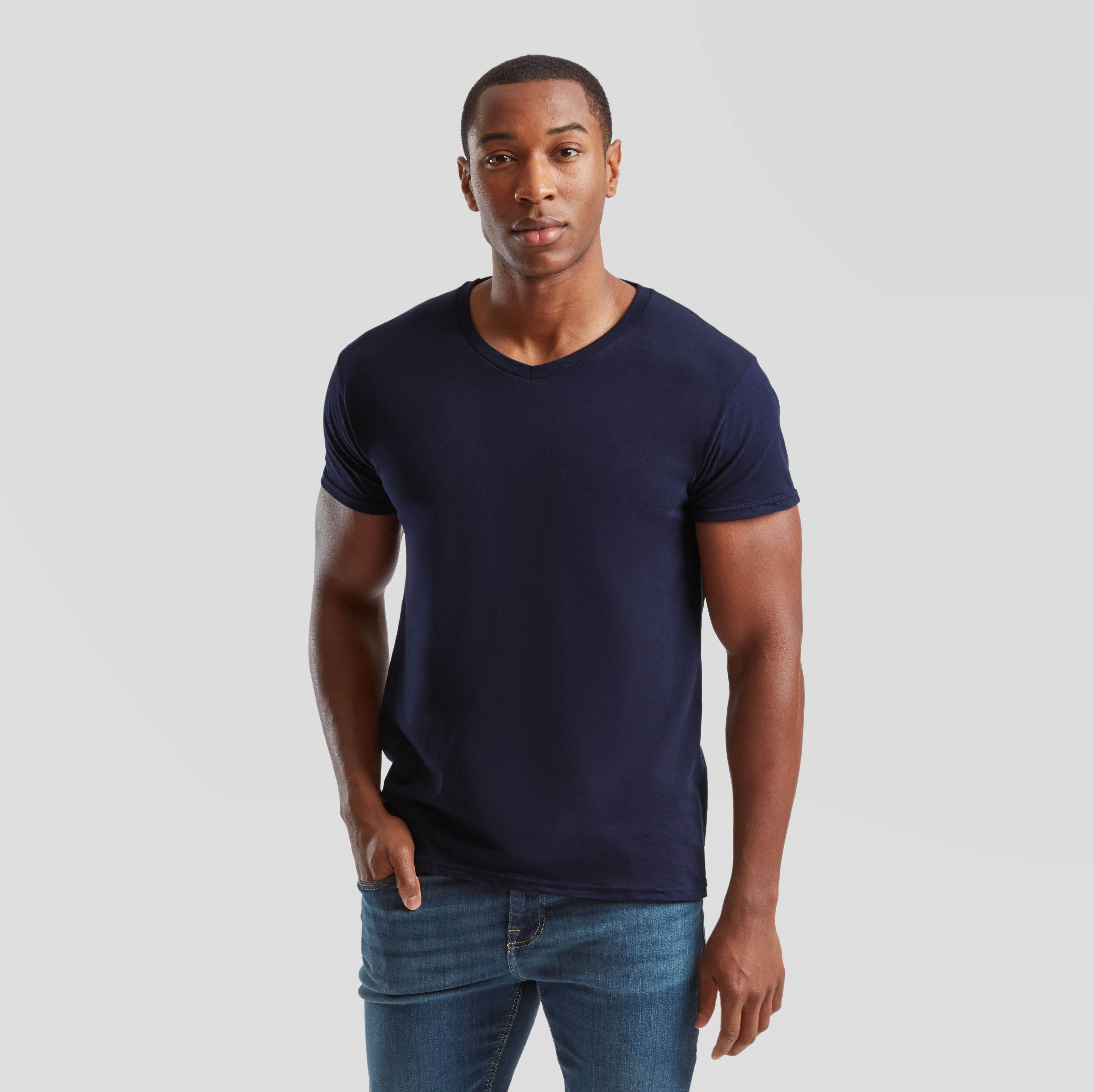 Tee-shirt homme col V - FRUIT OF THE LOOM - #SC154