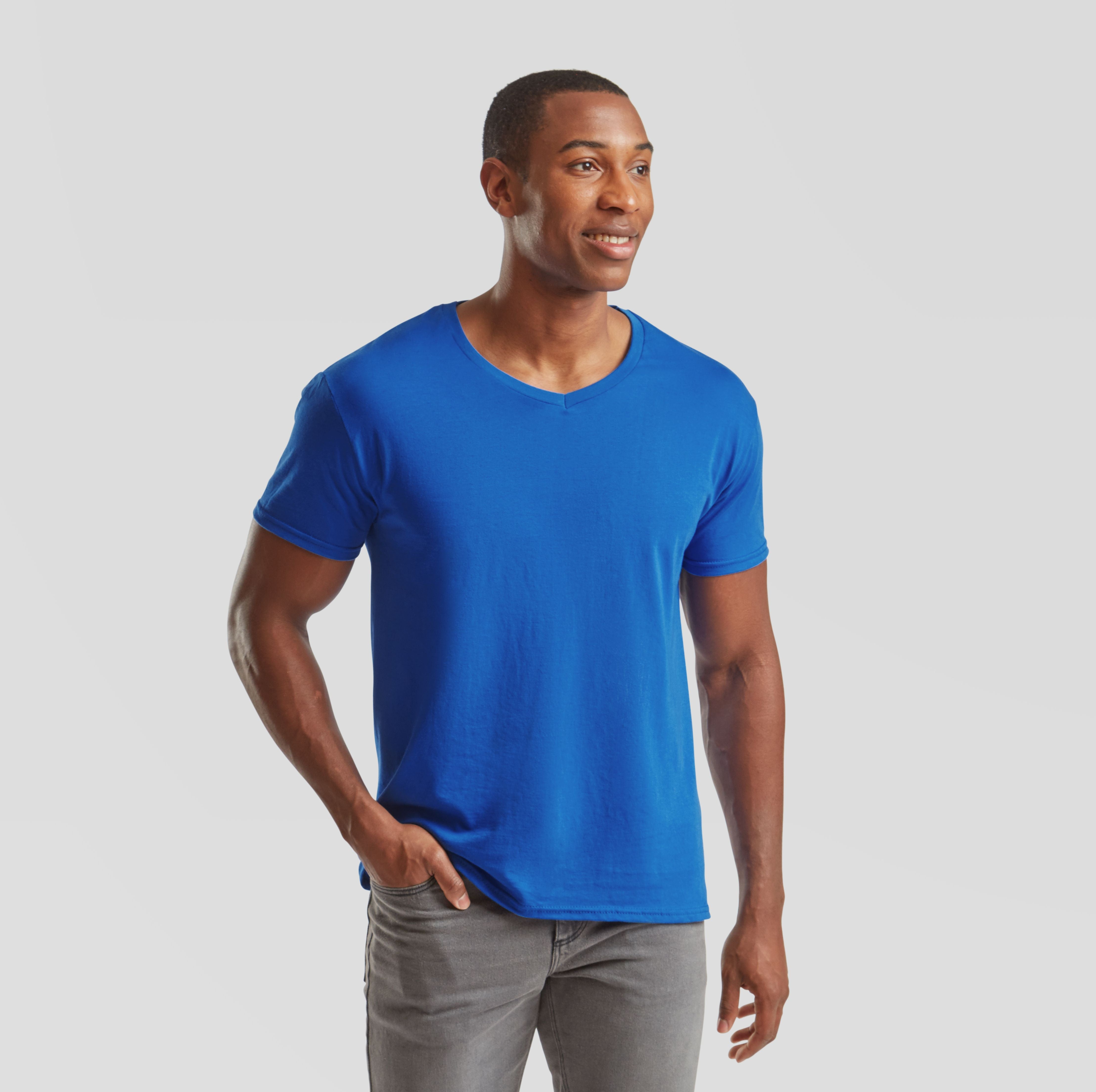 Tee-shirt homme col V - FRUIT OF THE LOOM - #SC154