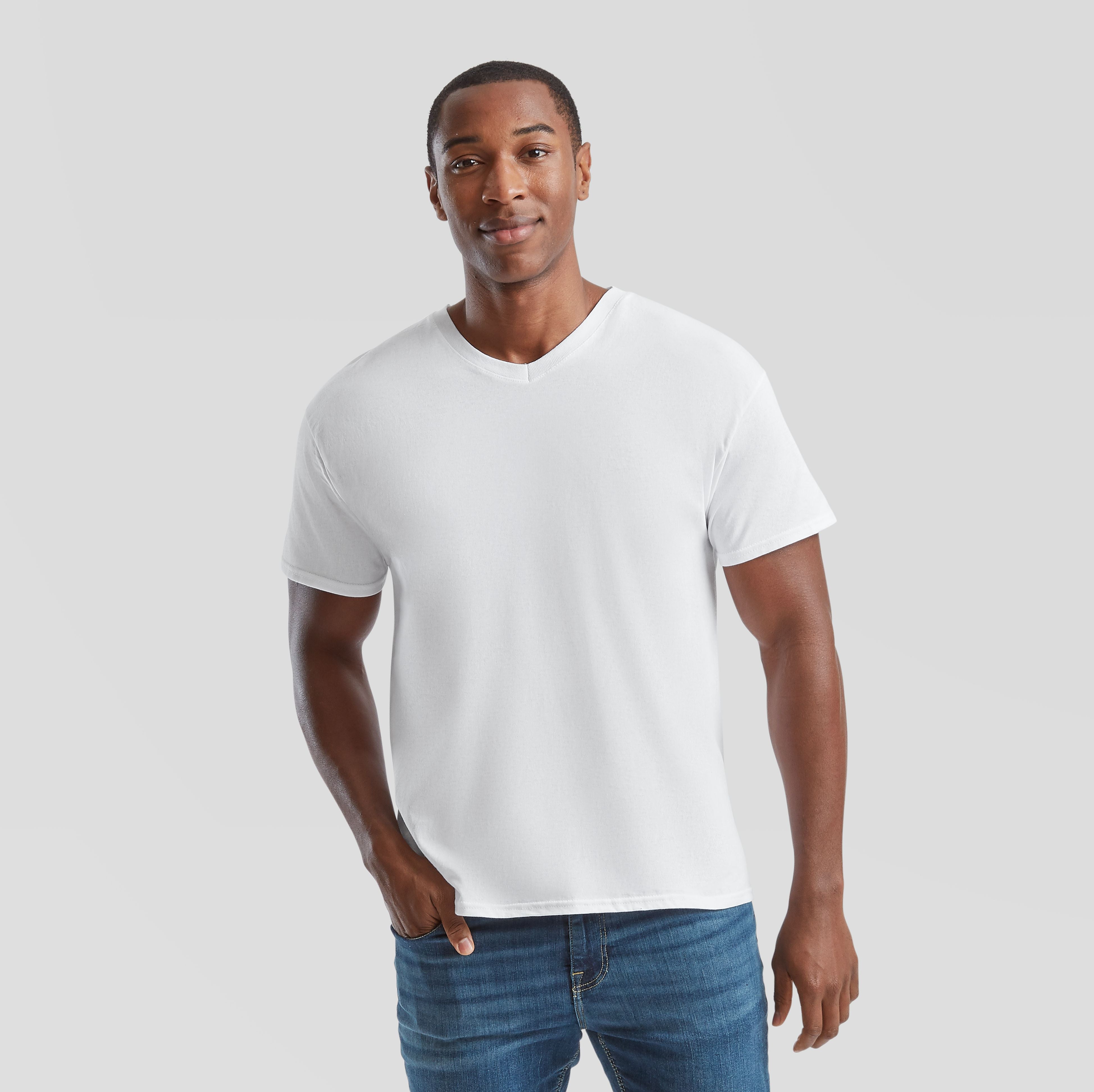 Tee-shirt col V - FRUIT OF THE LOOM - #SC224