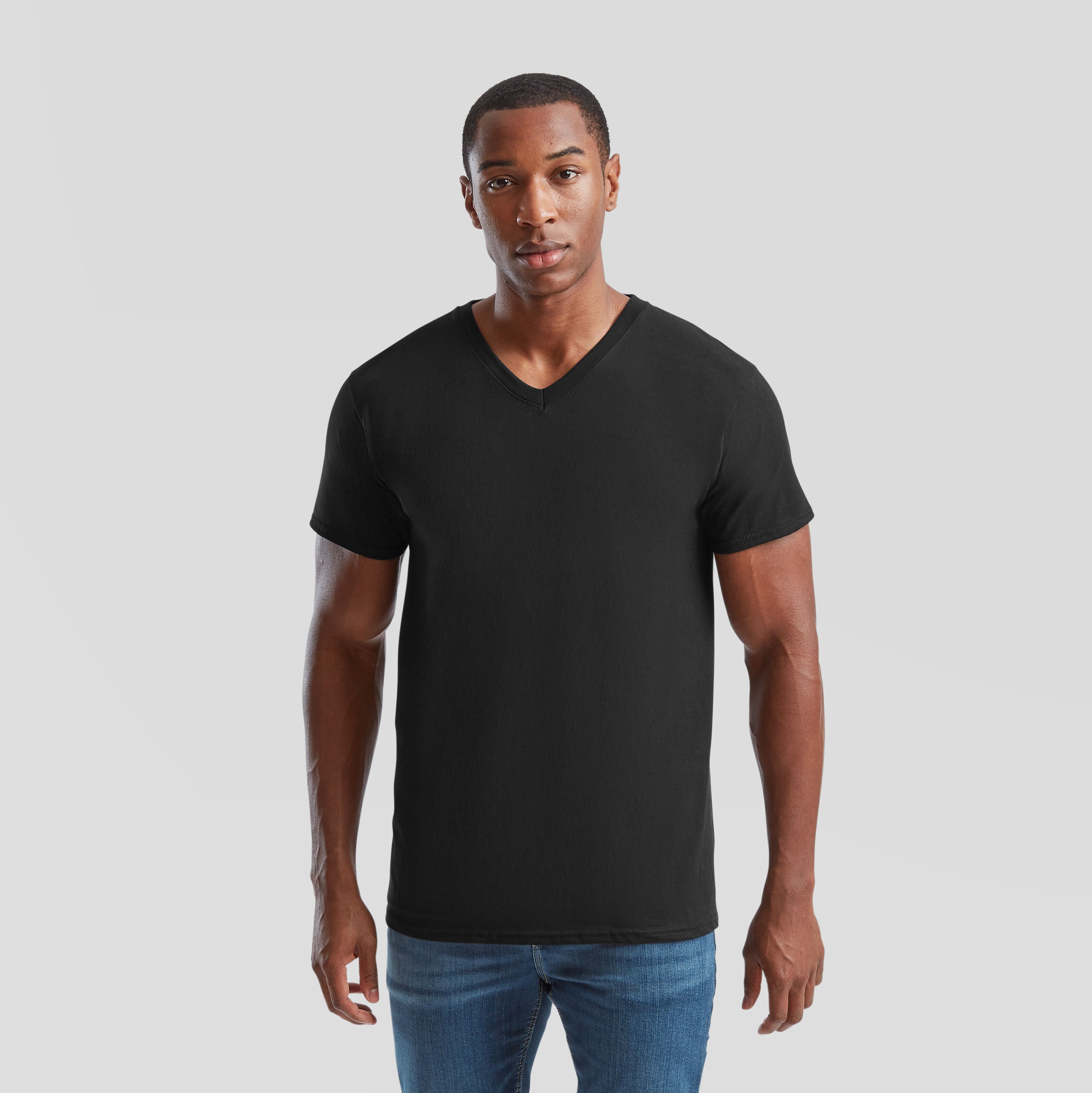 Tee-shirt col V - FRUIT OF THE LOOM - #SC224