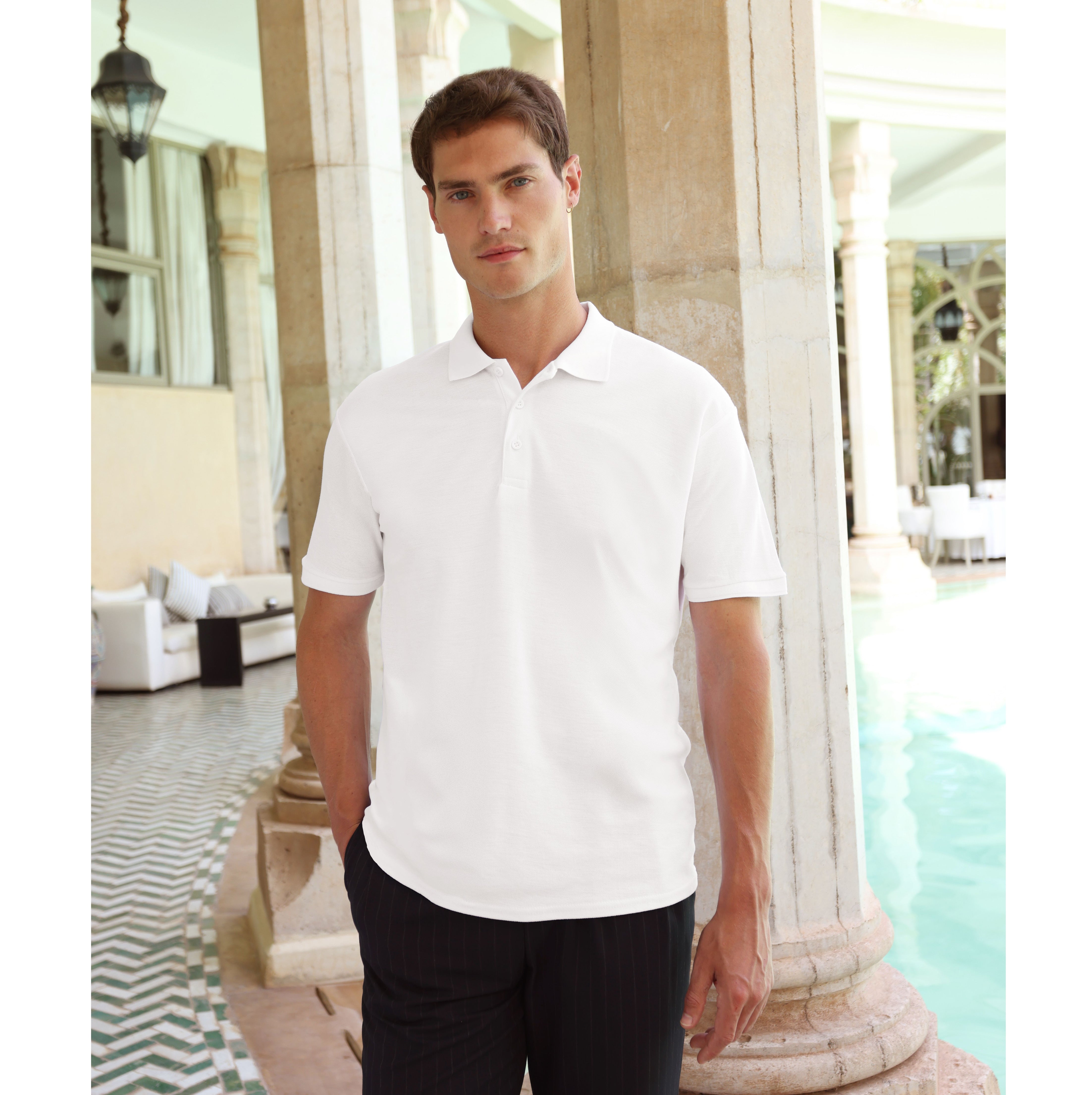 Polo polycoton 180 lavable à 60° - FRUIT OF THE LOOM - #SC280