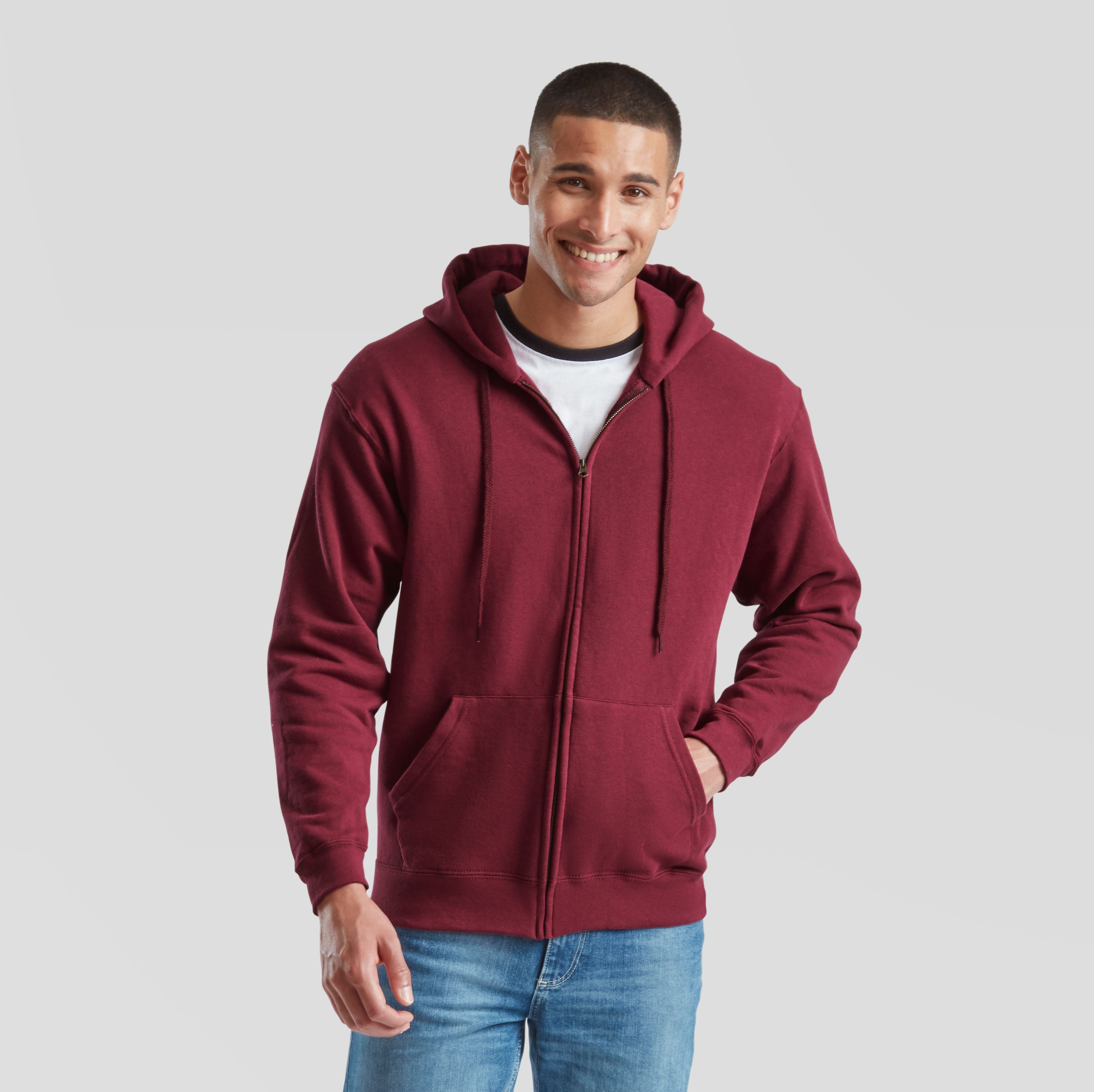 Sweat capuche grand zip 280 - FRUIT OF THE LOOM - #SC374