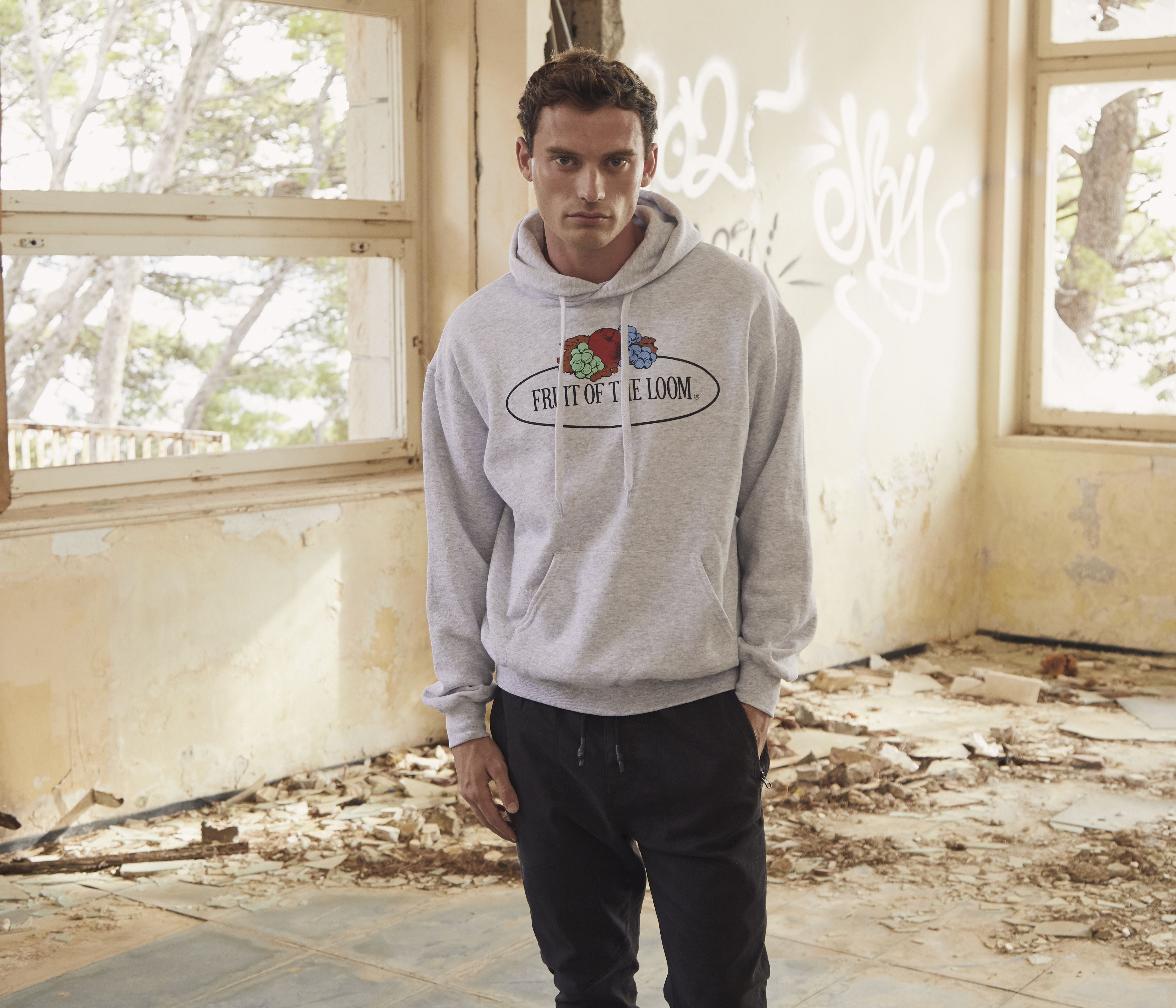 Sweat capuche unisexe logo Fruit of the Loom - FRUIT OF THE LOOM VINTAGE - #SCV270