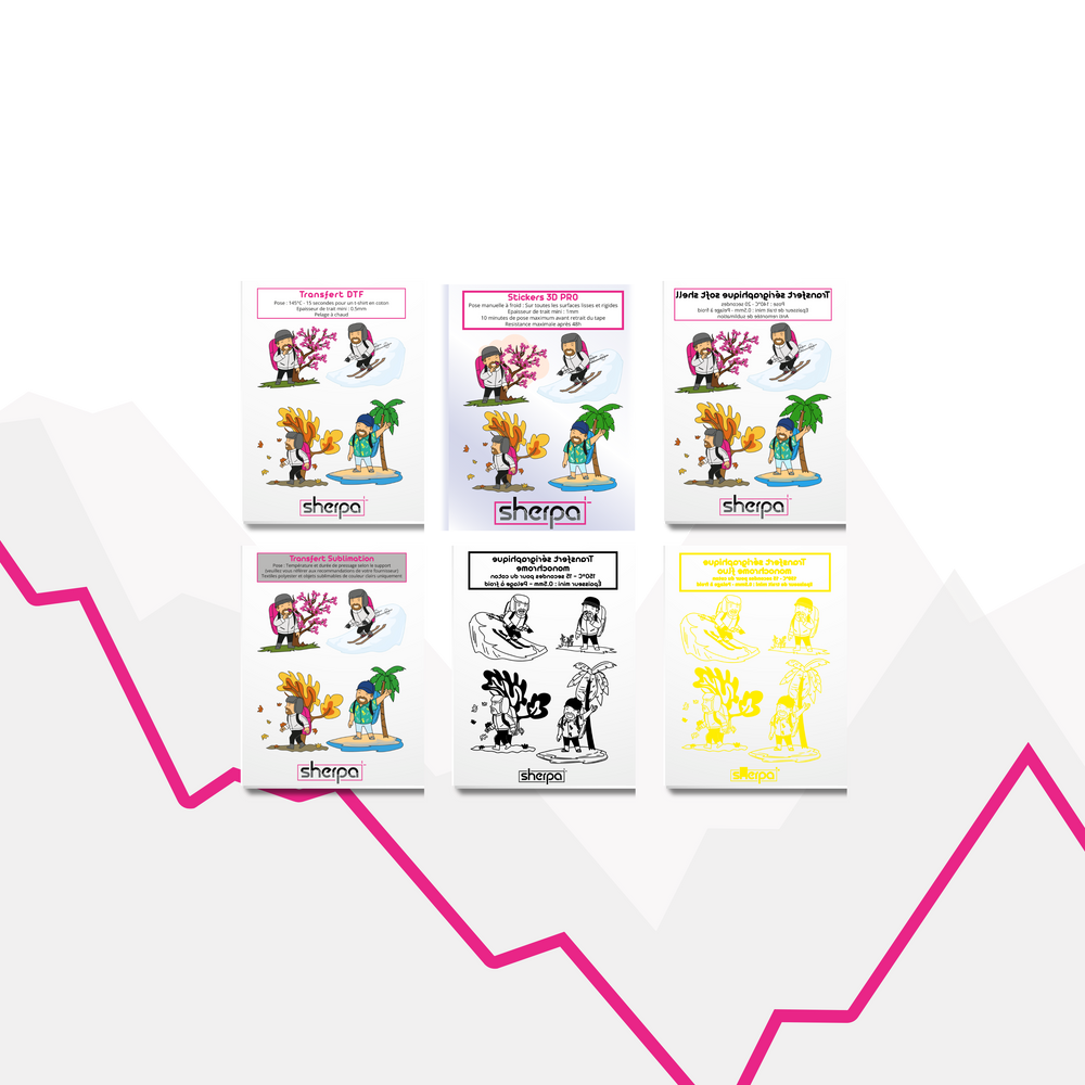 Échantillons produits Sherpa Transfert