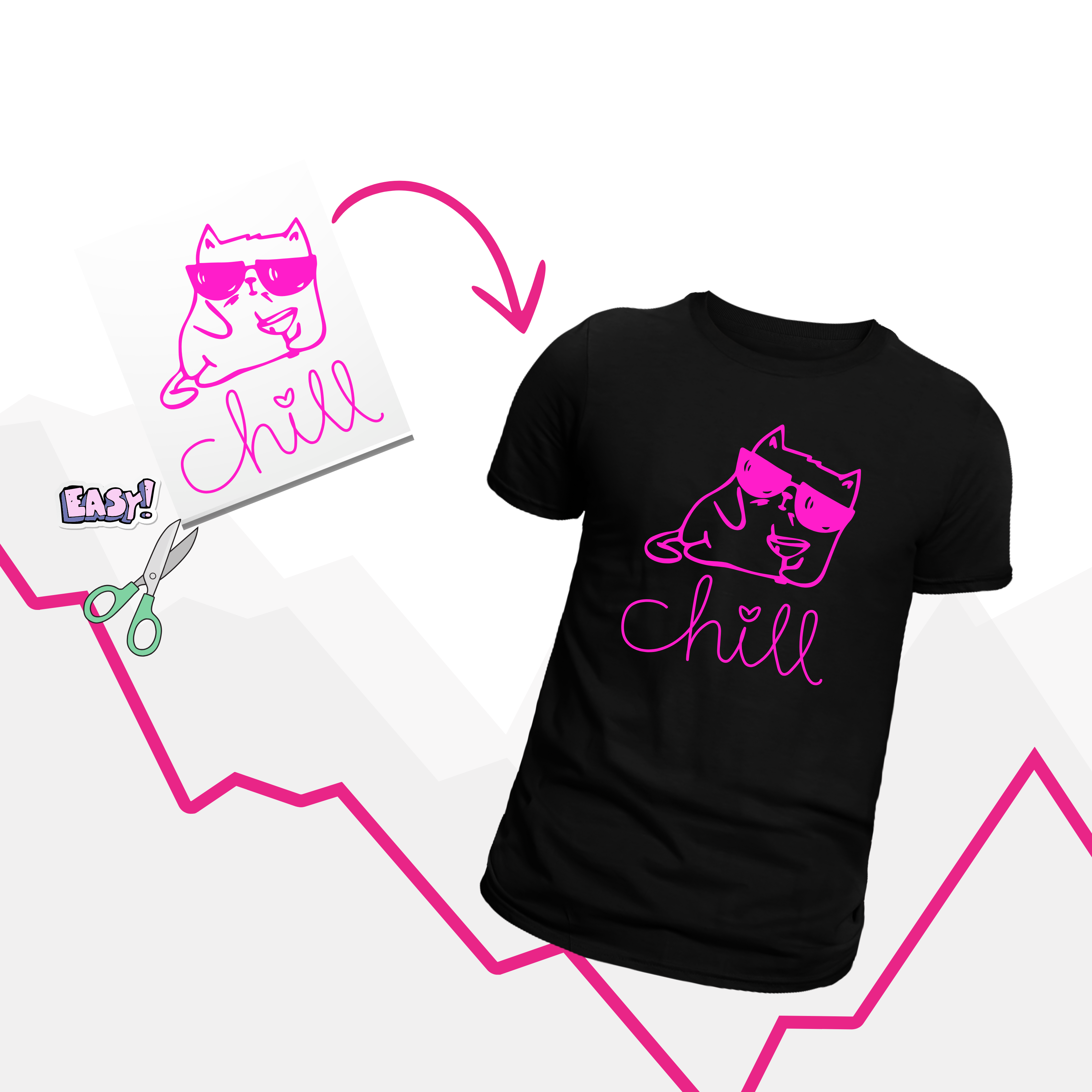 Transfert sérigraphique monochrome Fluo