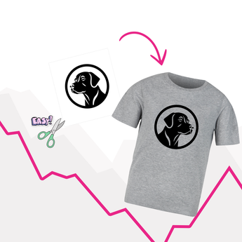 Transfert sérigraphique monochrome noir / blanc